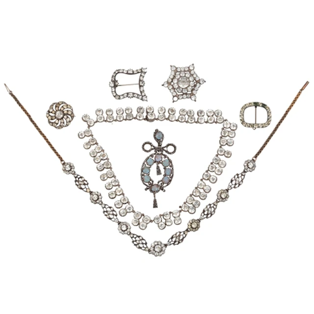 A collection of paste jewels, 19th and early 20th century, c...