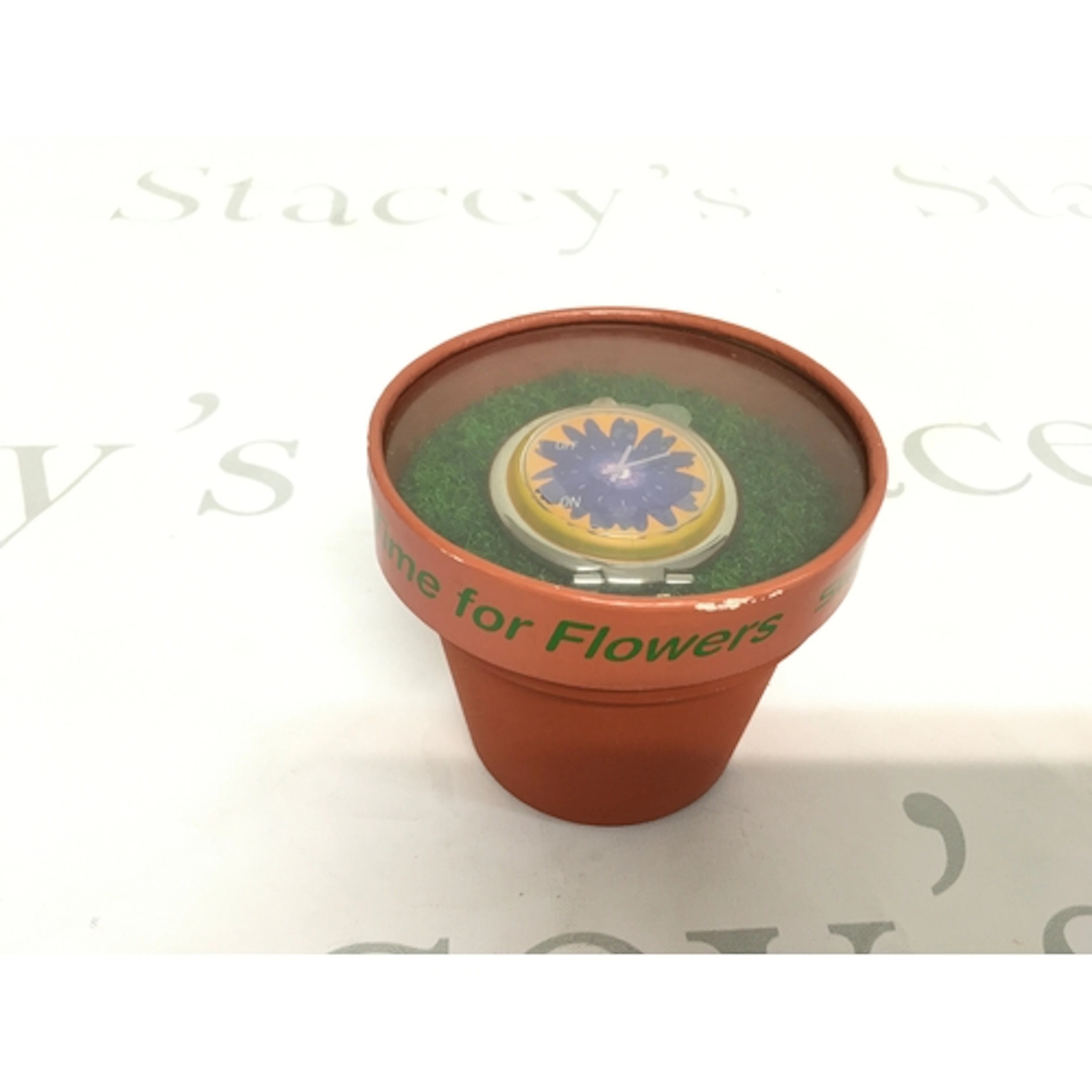vintage 1997 Swatch "Flower Power" (PUJ101) pop table alarm ...