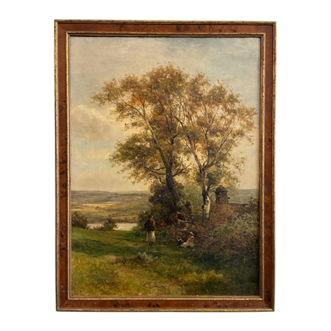 David Bates (British, 1840-1921) - Silver Birches, Bryn Gwyl...