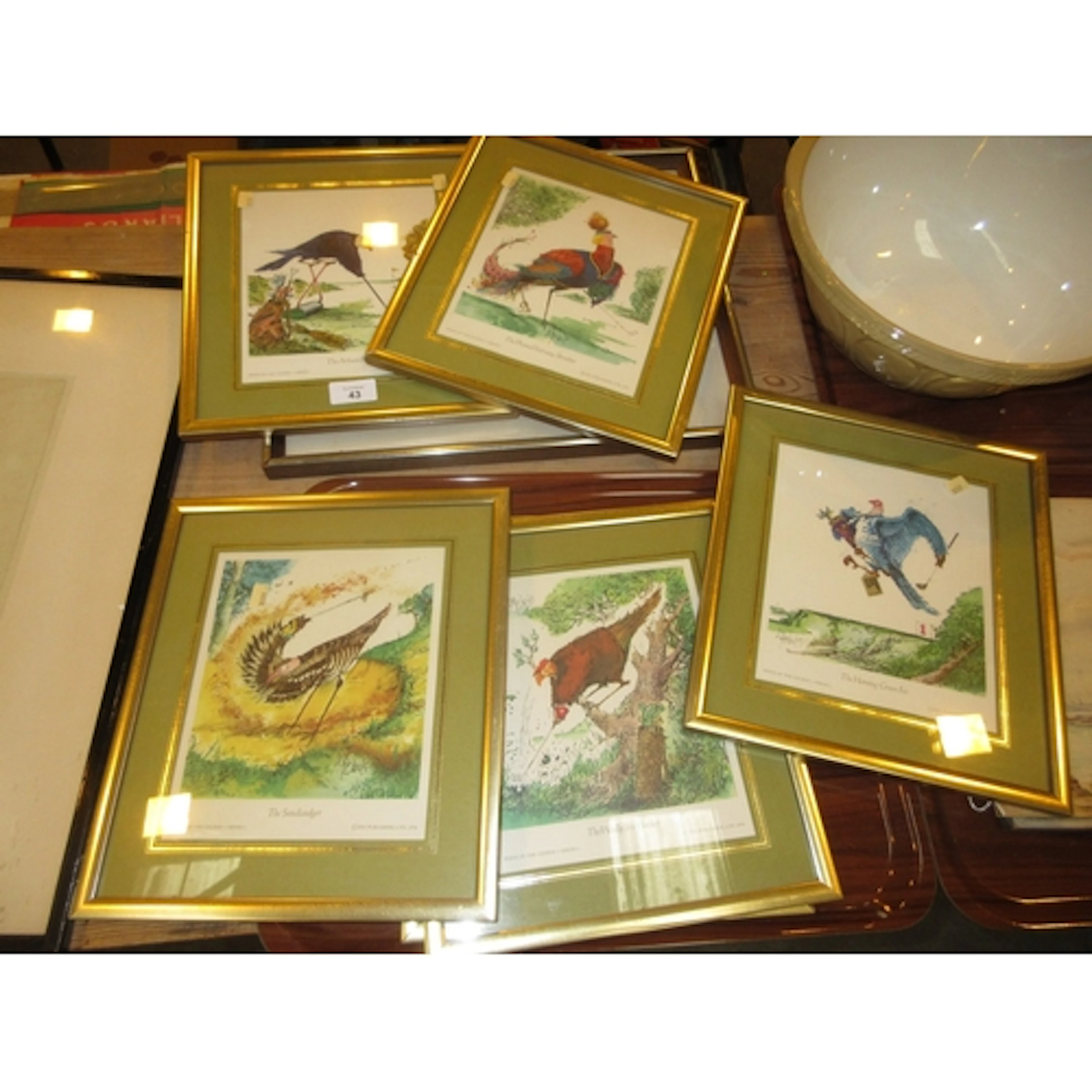 Six Comical Golfing Prints