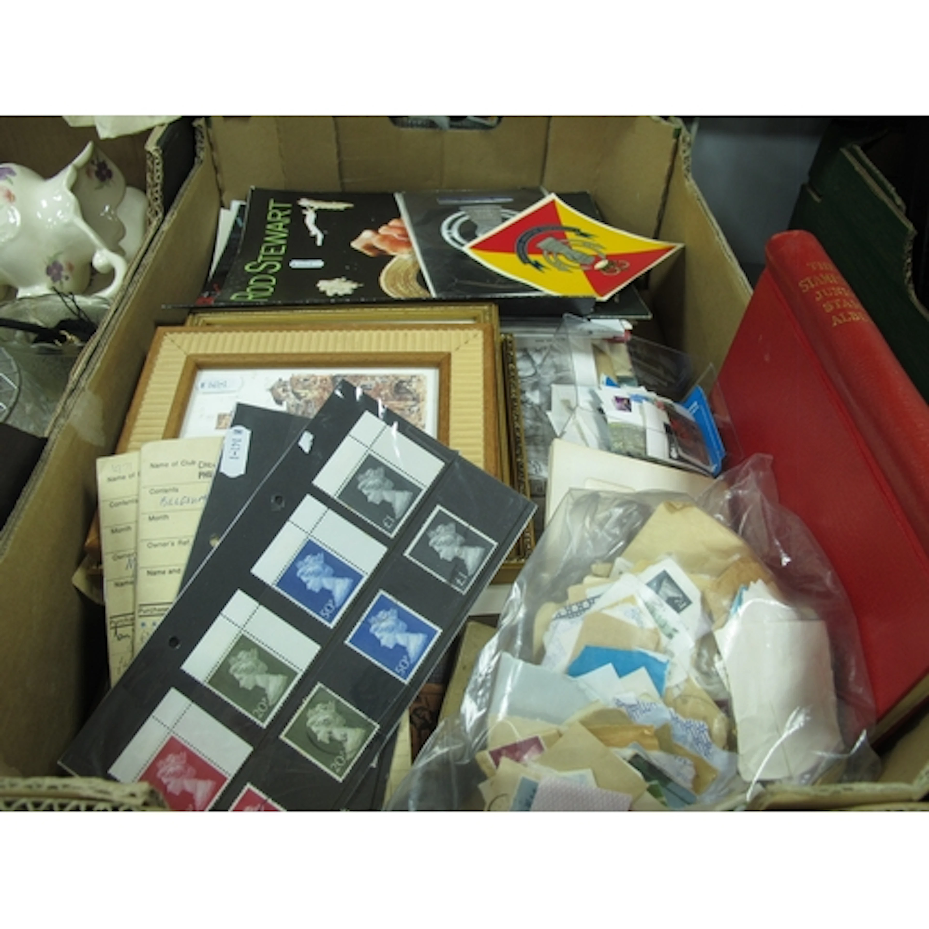 Stamps and ephemera, including assorted stamp albums, loose ...