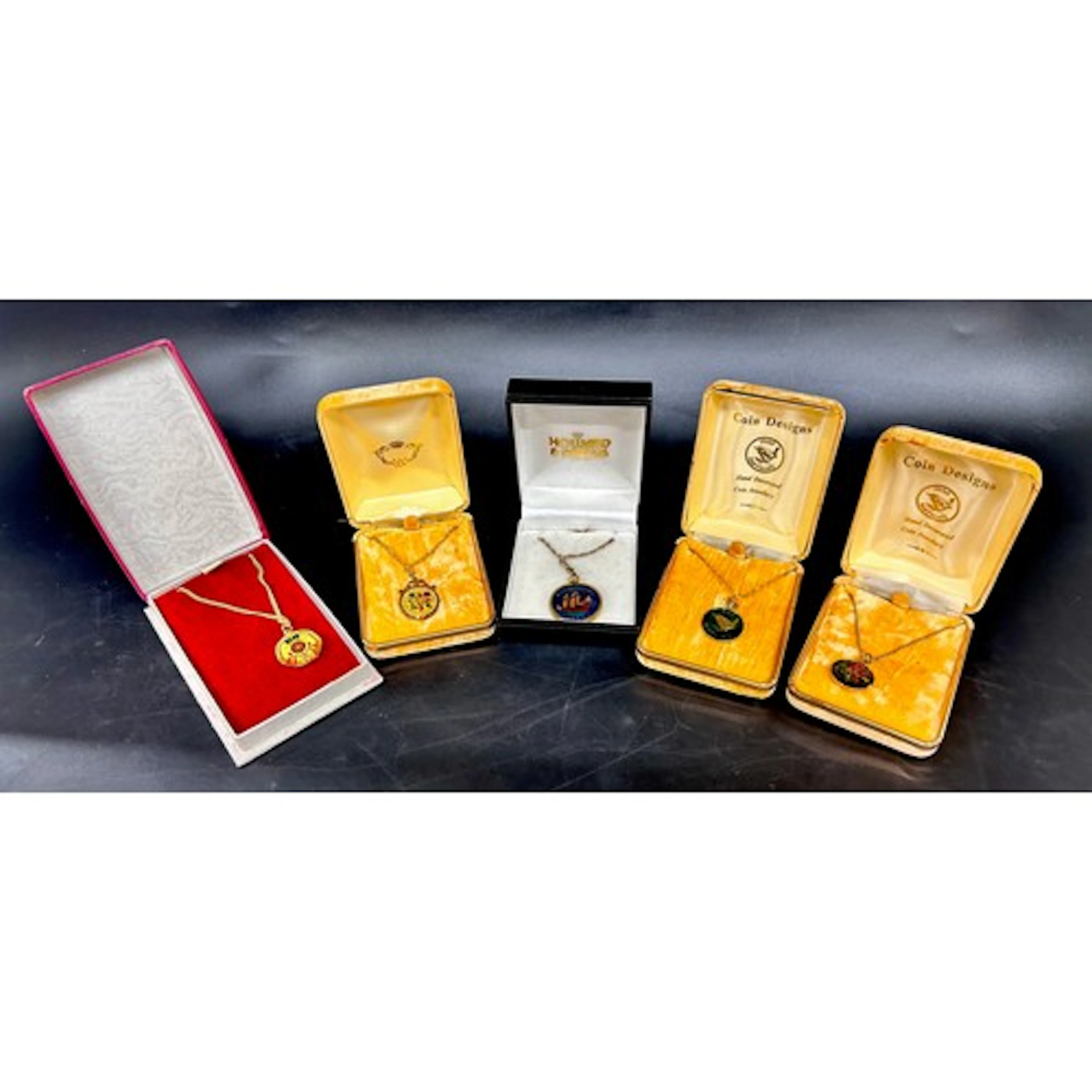 A collection of coin set jewellery