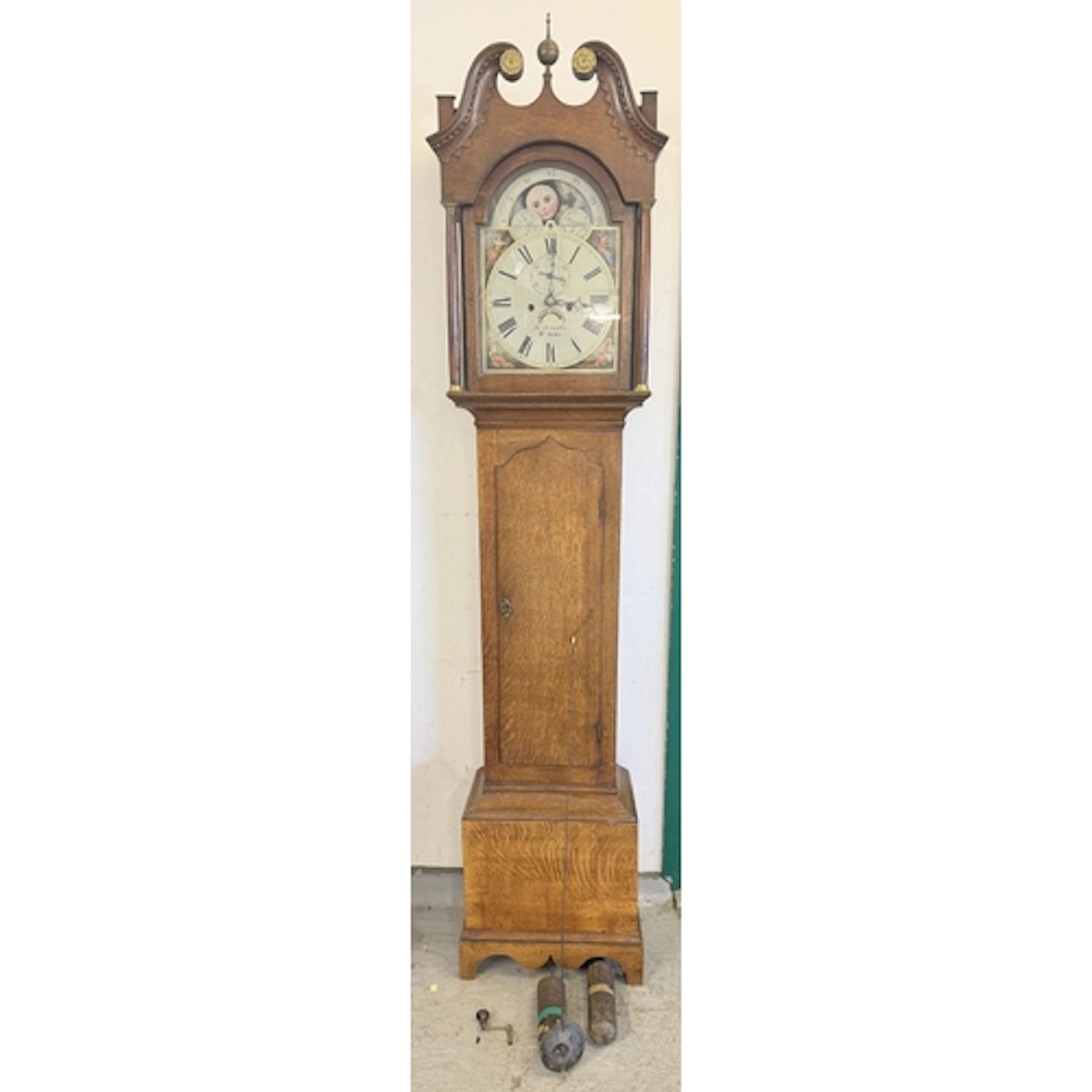Grandfather Longcase Clock with Jazz Dumfiel St. Ives labell...