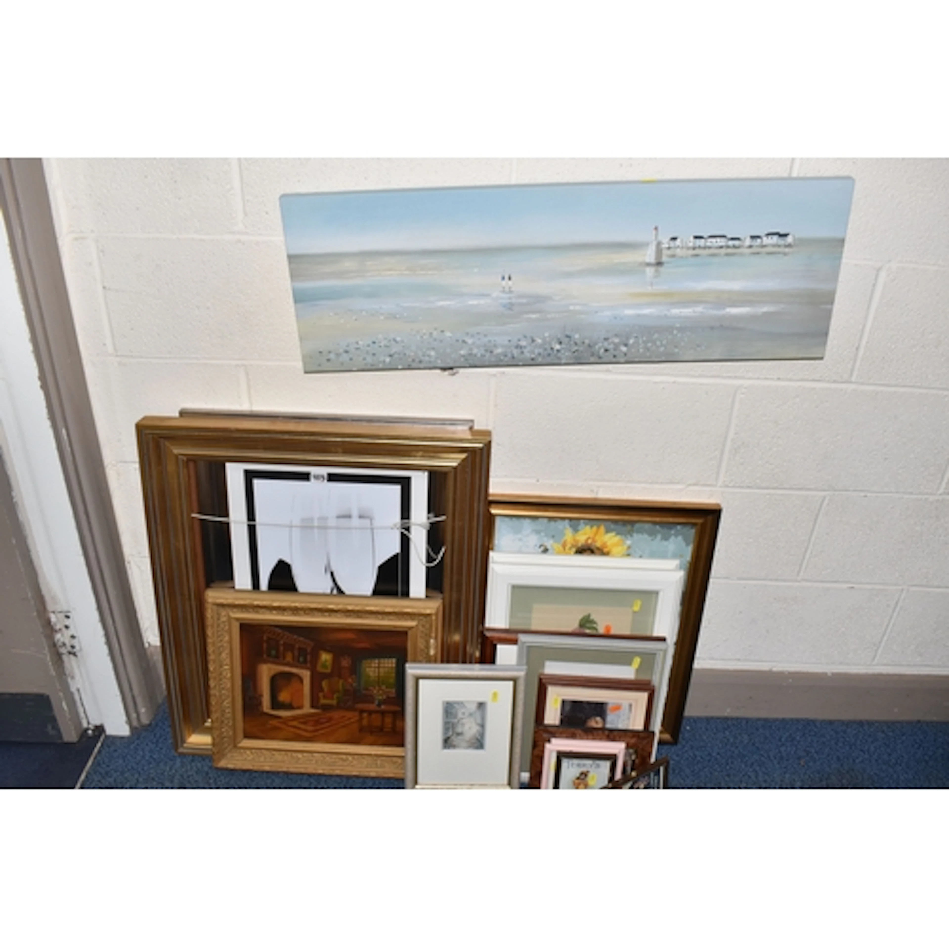 A SMALL QUANTITY OF PICTURES AND PRINTS ETC, to include an u...