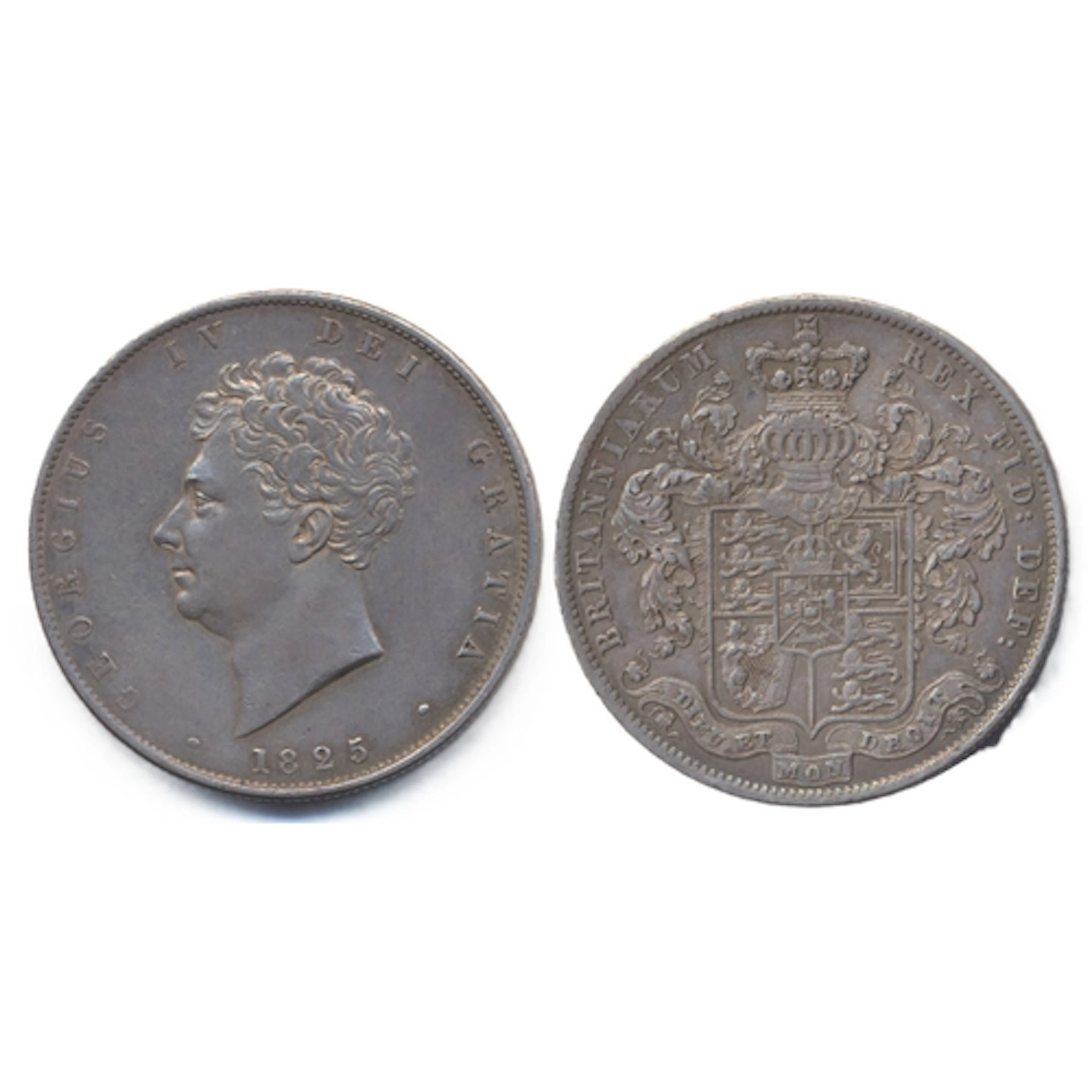 1825 half crown near extremely fine. (Y)