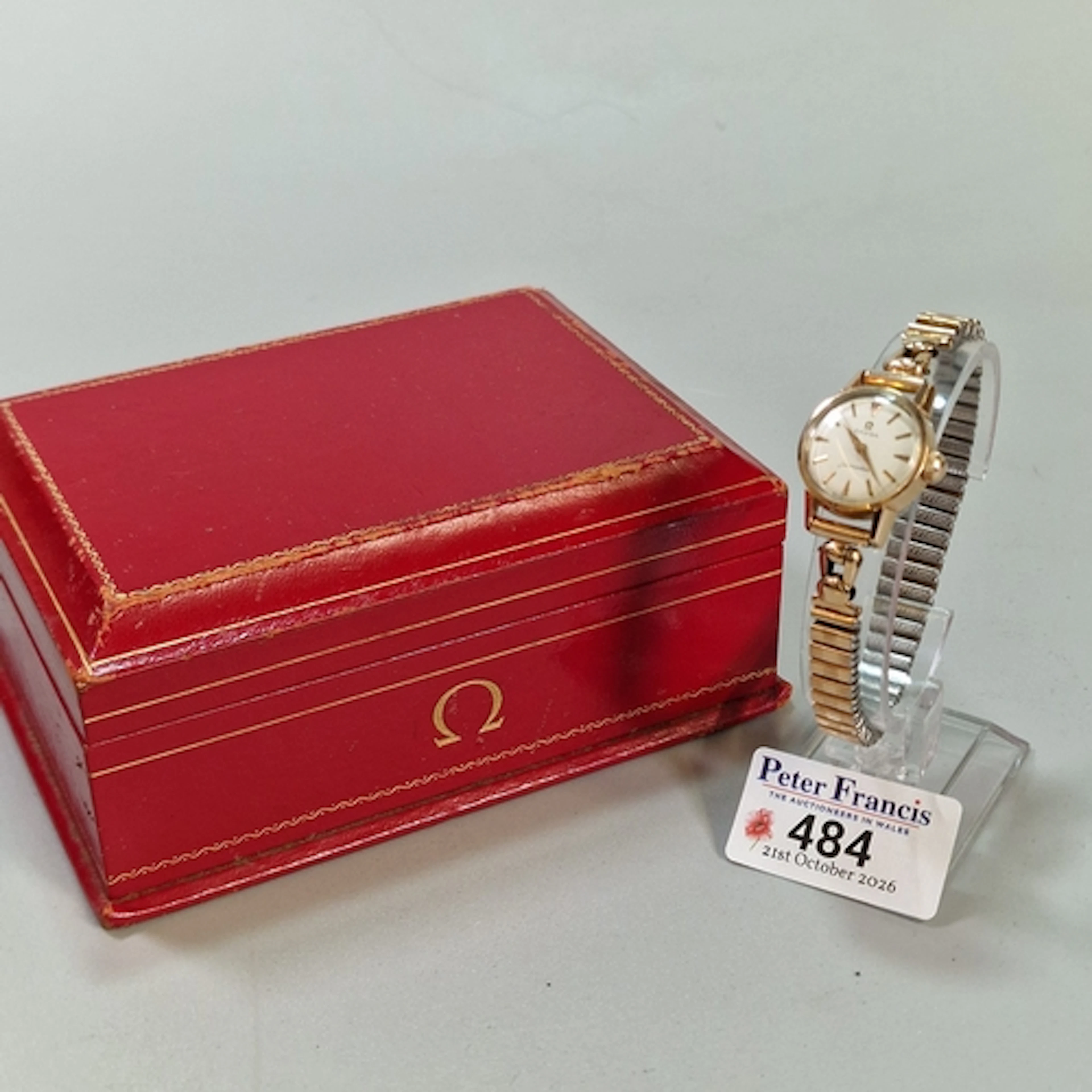 Omega Seamaster gold plated lady's wristwatch with expanding...