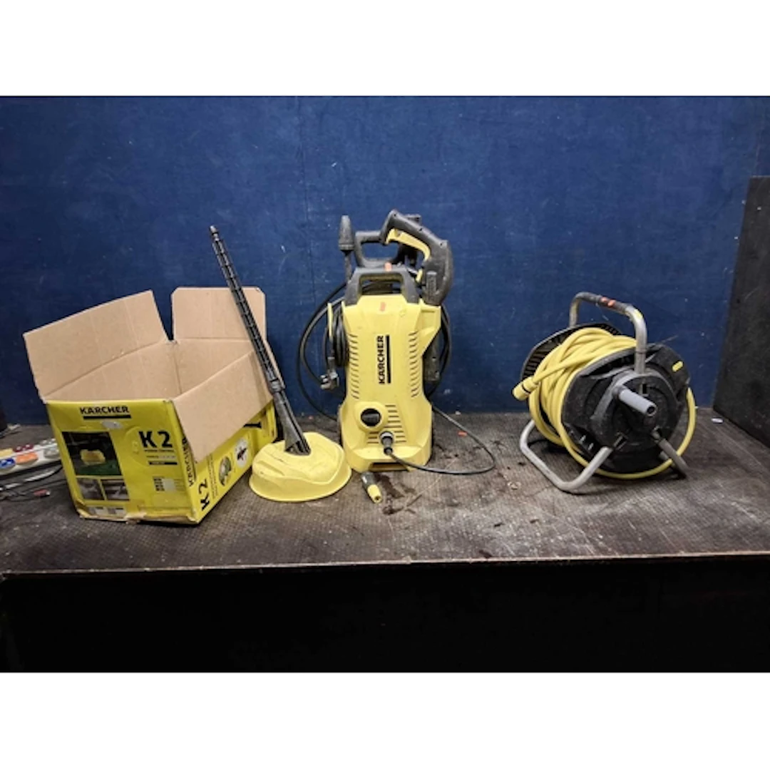 A KARCHER K2 PRESSURE WASHER with original box, lance with t...