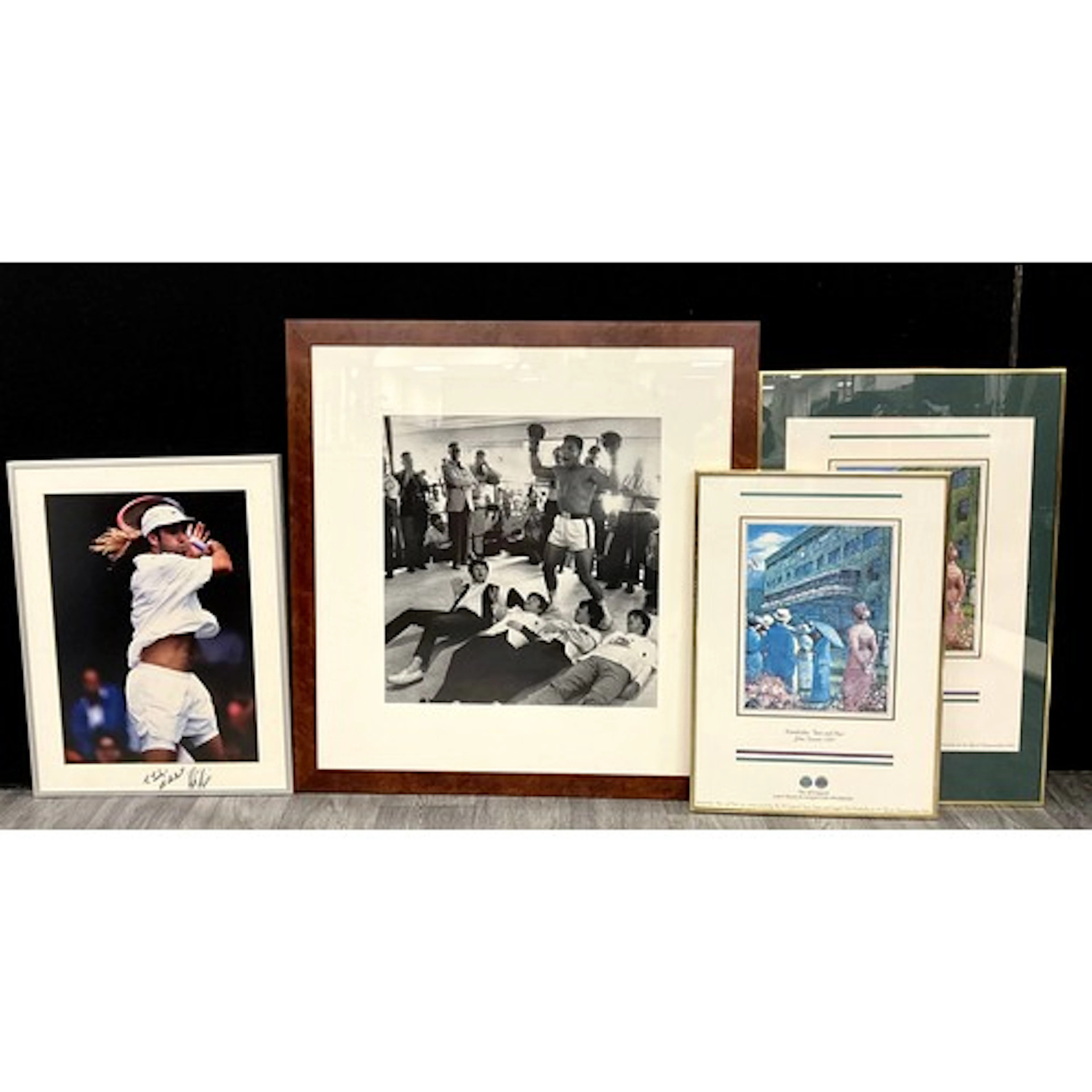 Pictures and prints - A signed photograph of Andre Agassi; ...