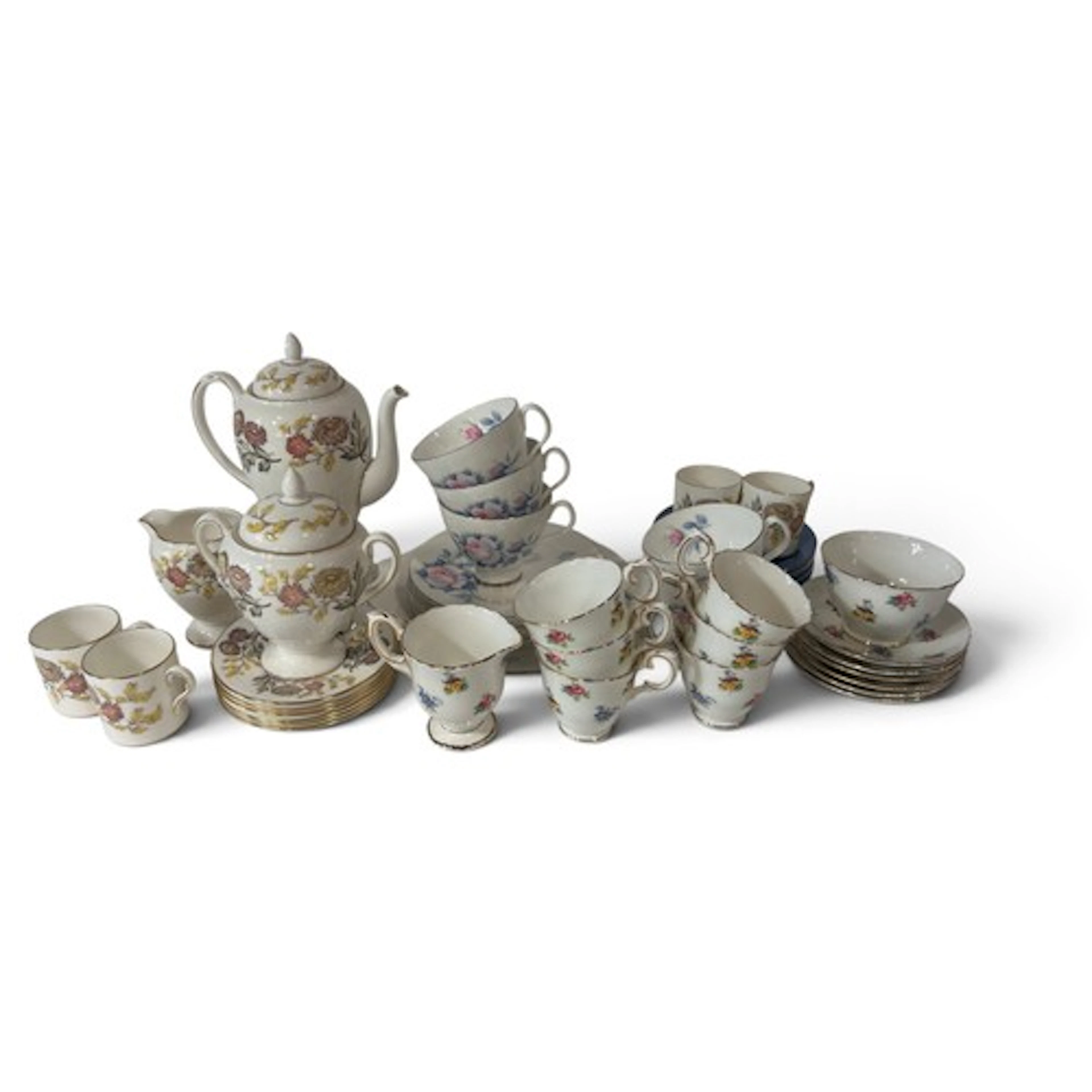 Wedgwood Lichfield coffee set. Royal Albert Sorrento, tea w...