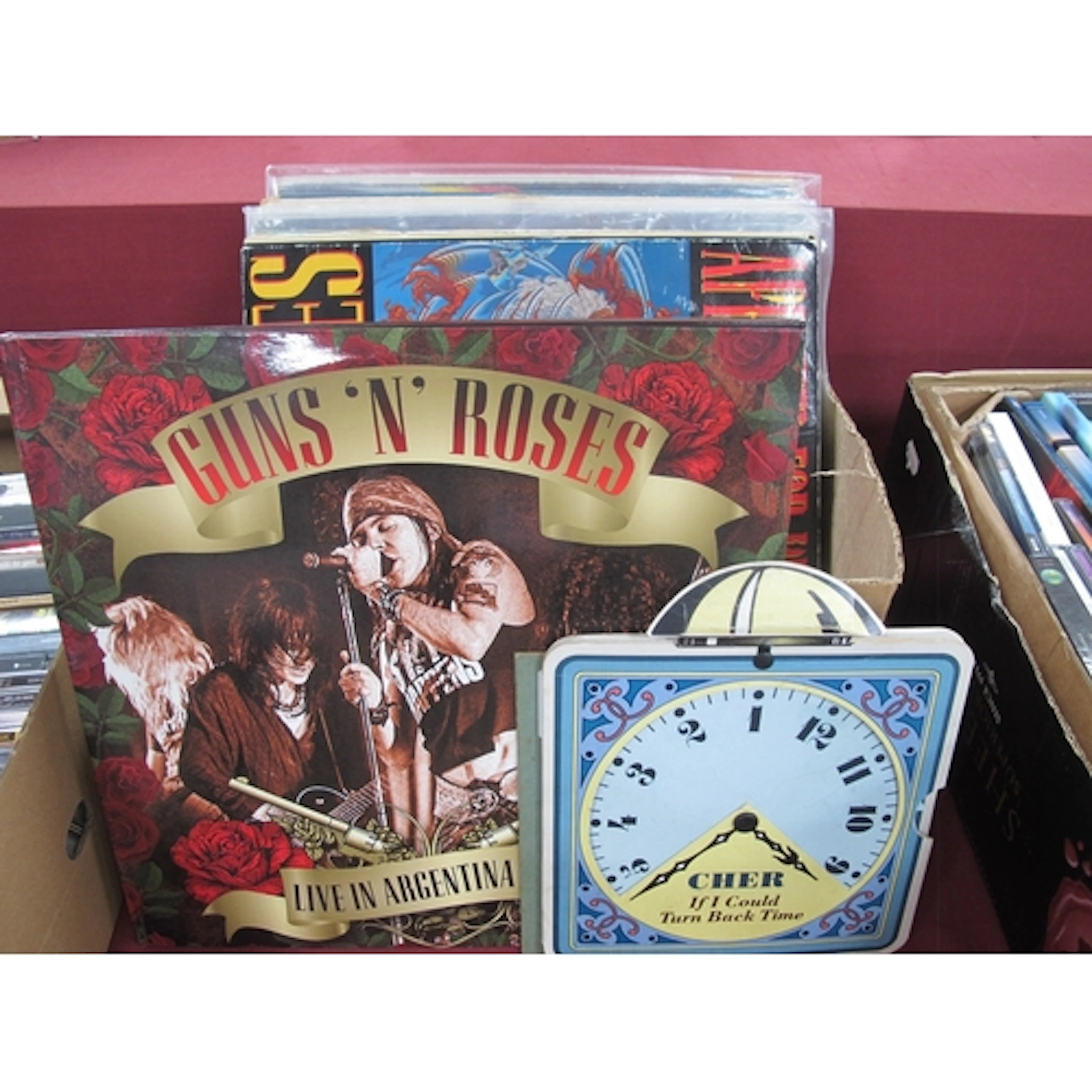 A Mixed Box of Eighteen Albums, including Guns n' Roses - Ap...