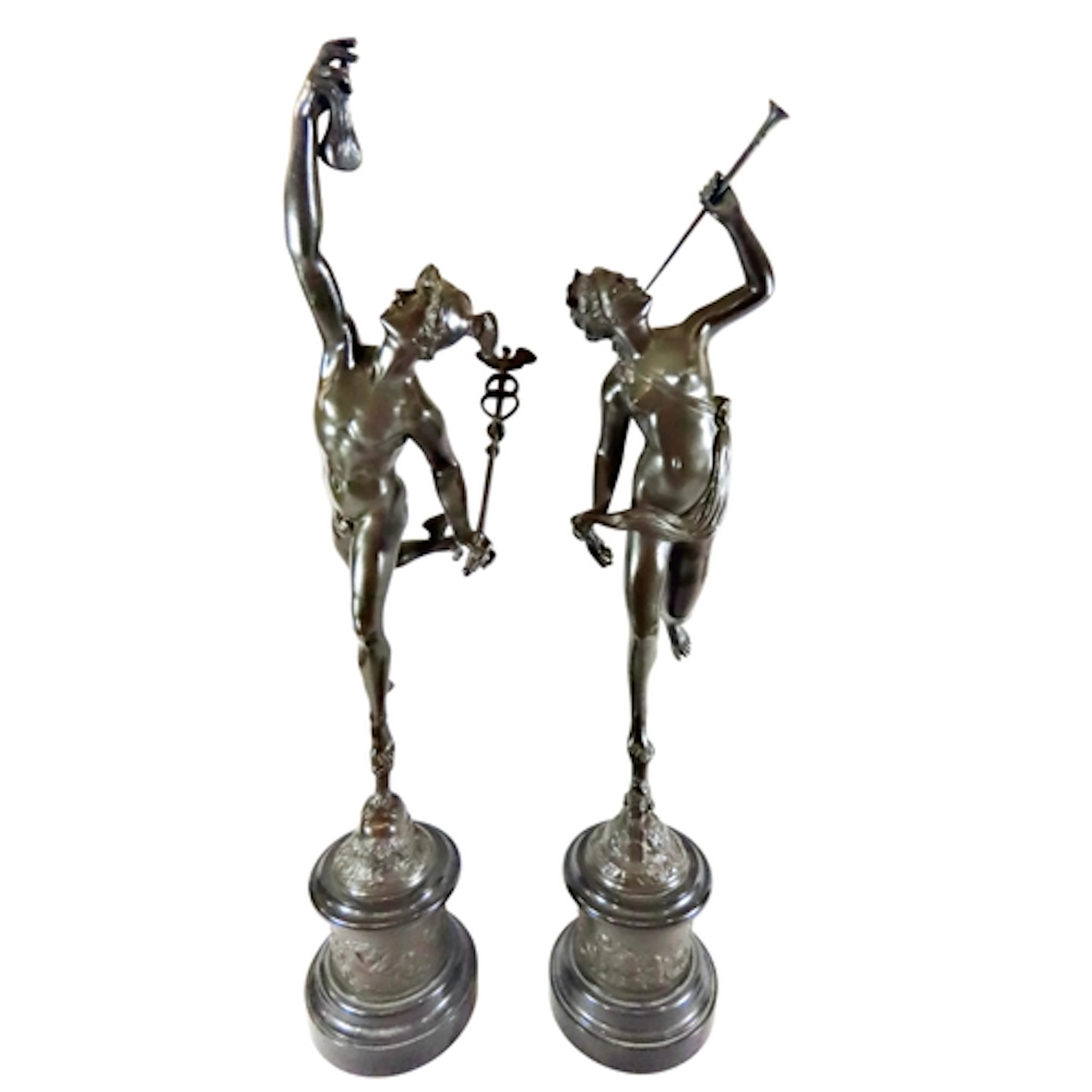 After Giambologna, (Italian, 1529-1608) a large pair of bron...