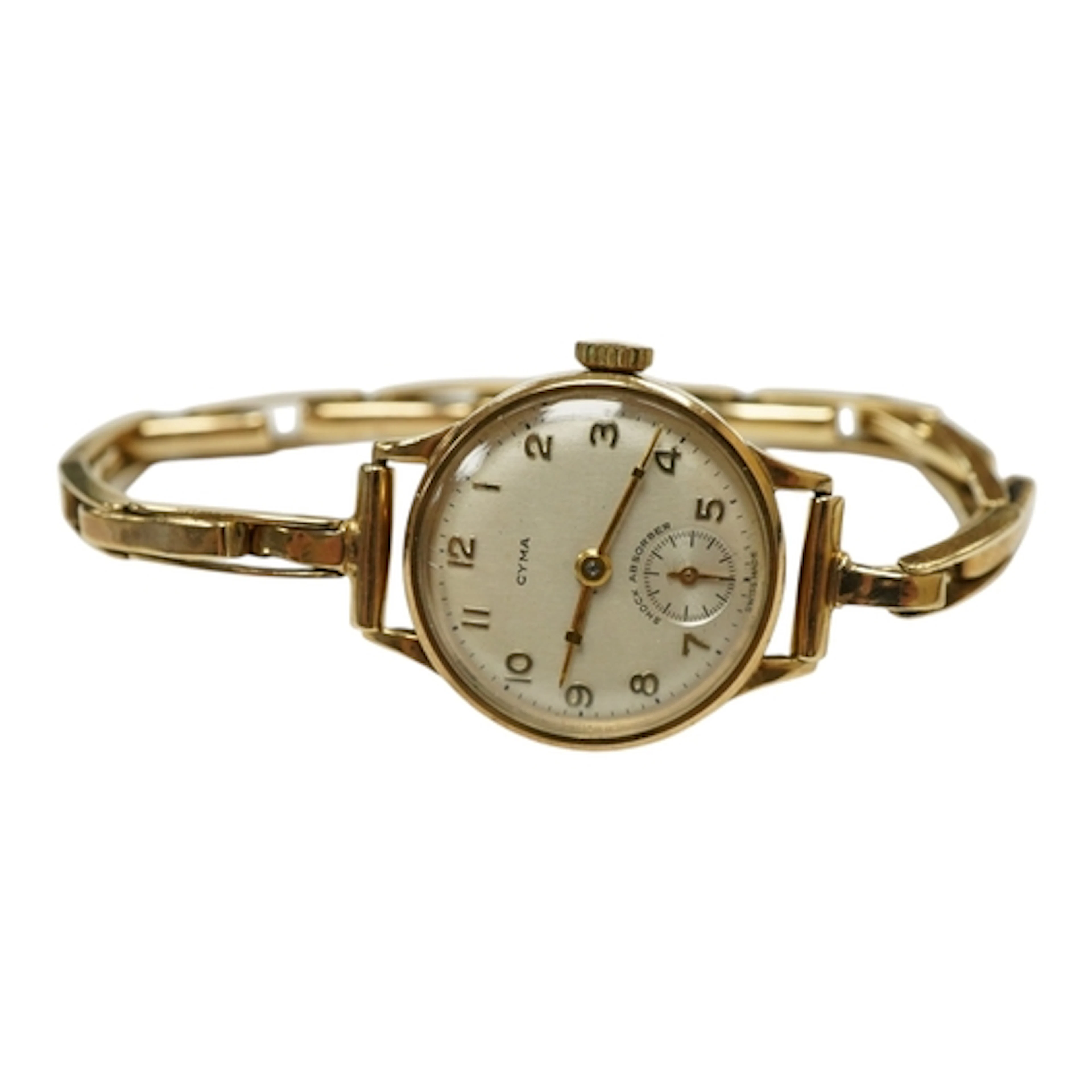 A lady's mid 20th century 9ct gold Cyma manual wind wrist wa...