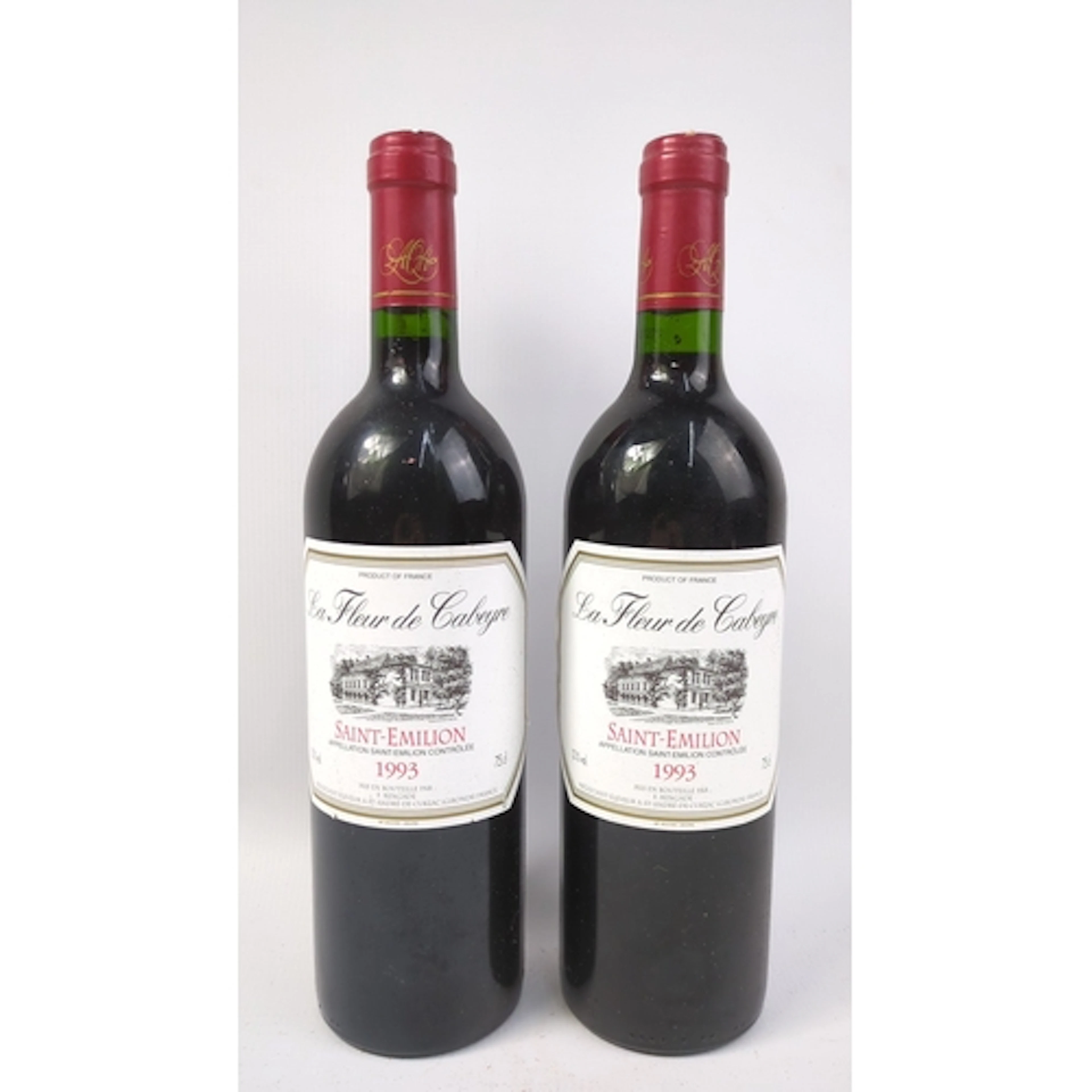 2 x bottles of 1993 La Fleur de Cabeyre, Saint-Émilio...