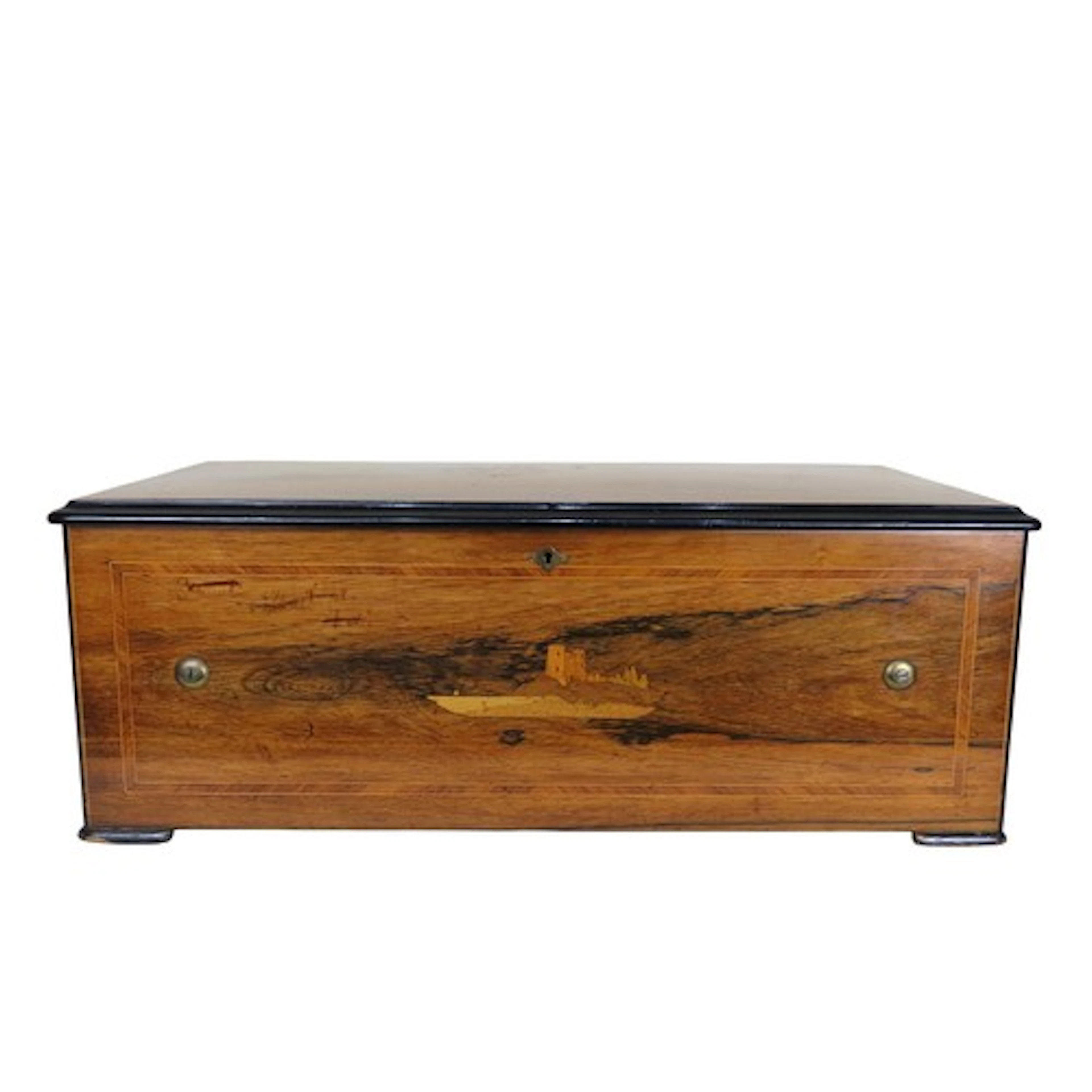 A SWISS 12 AIRS CYLINDER MUSIC BOX By J.M & Co. LATE 19T...
