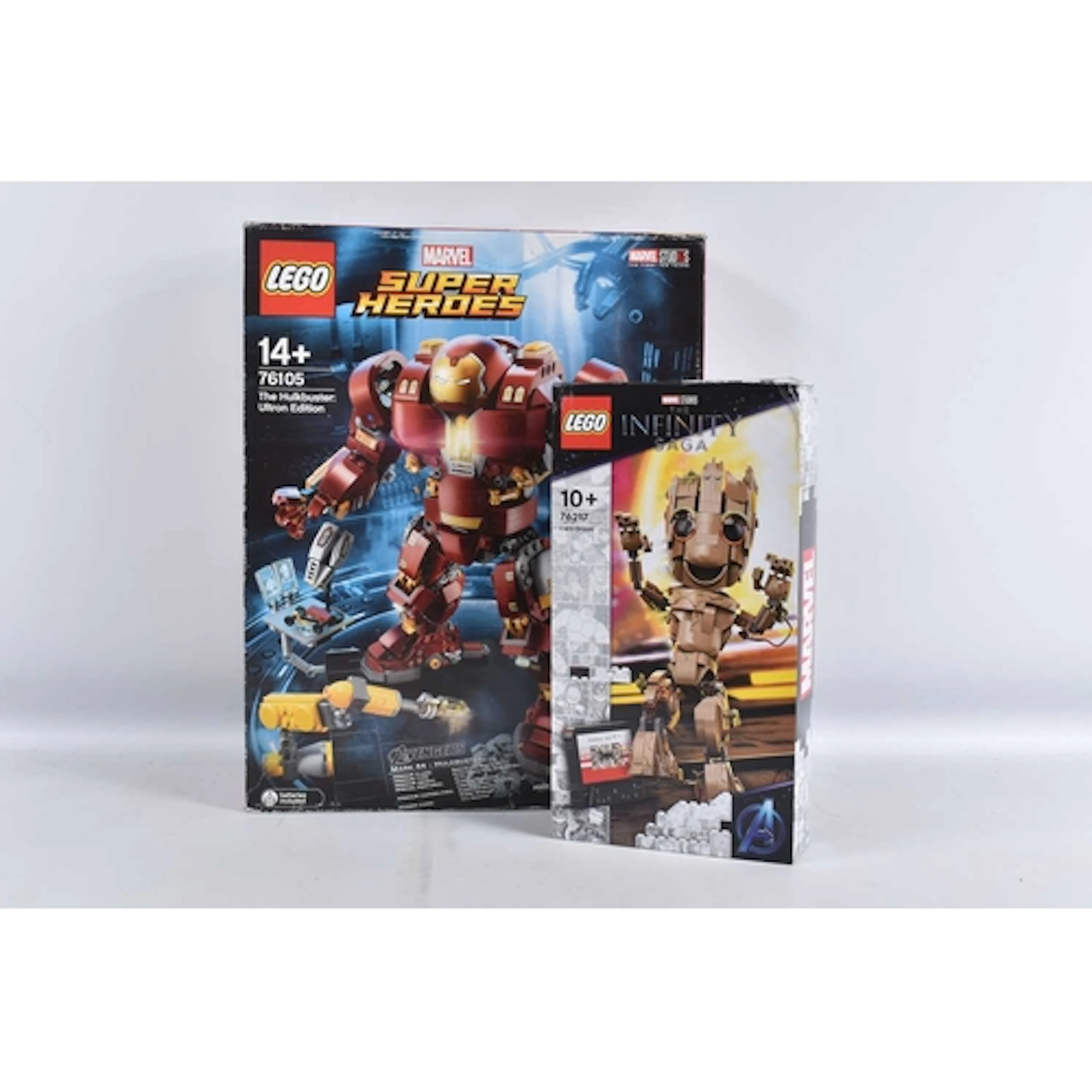 TWO BOXED AND SEALED MARVEL LEGO SETS, to include The Hulkbu...