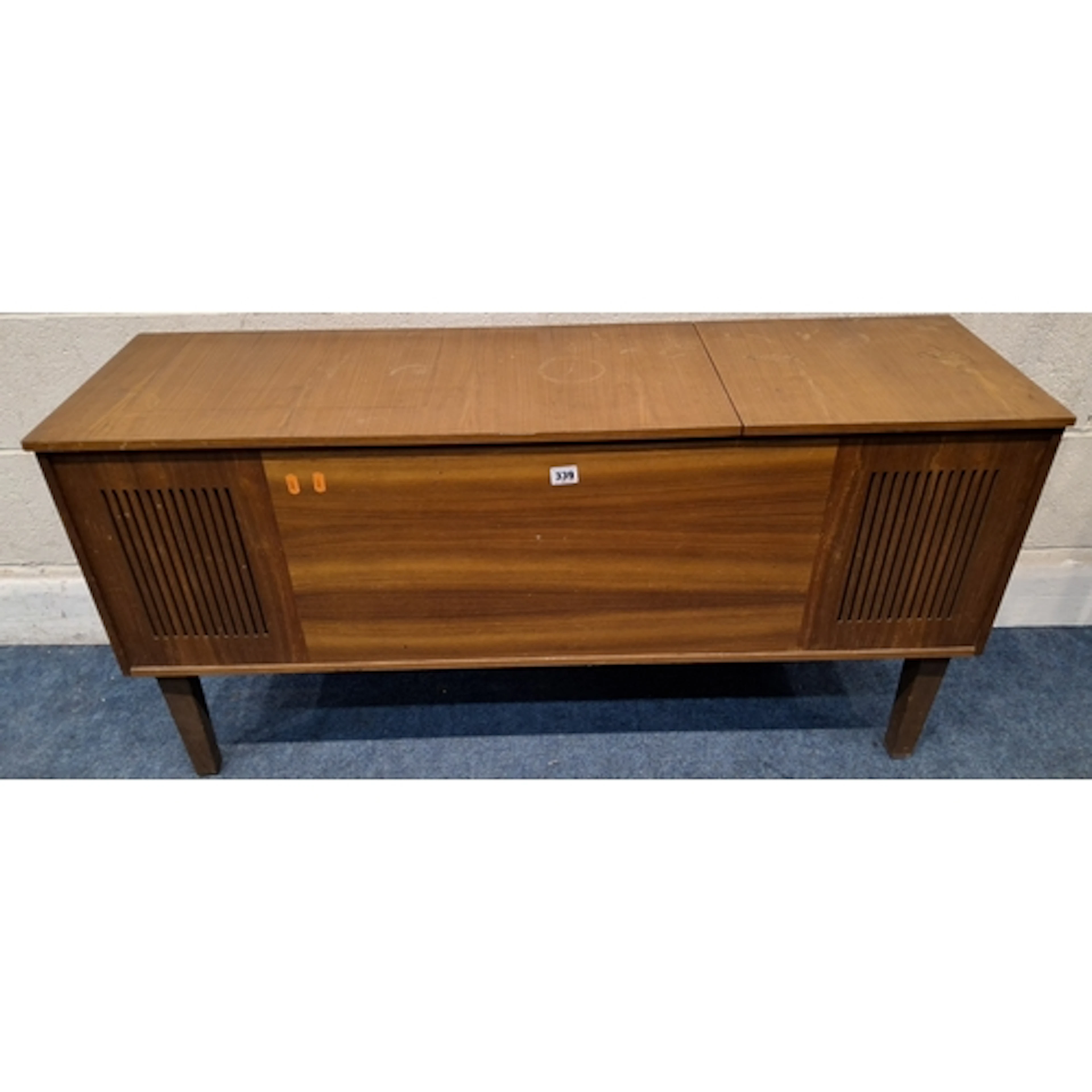 A MID-CENTURY GRAMOPHONE, with a Stereosound operating board...