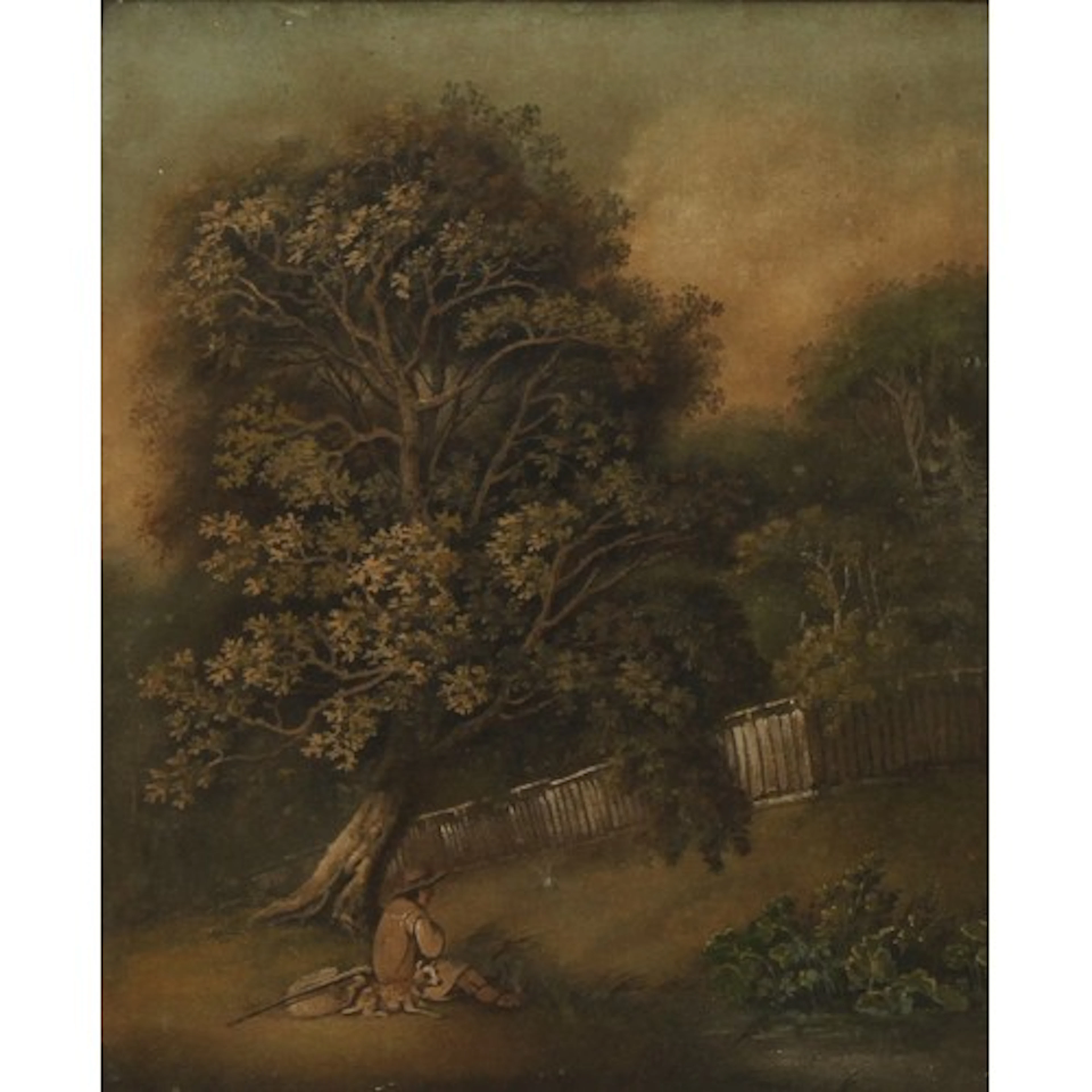 A George III sand picture, in the manner of Benjamin Zobel, ...