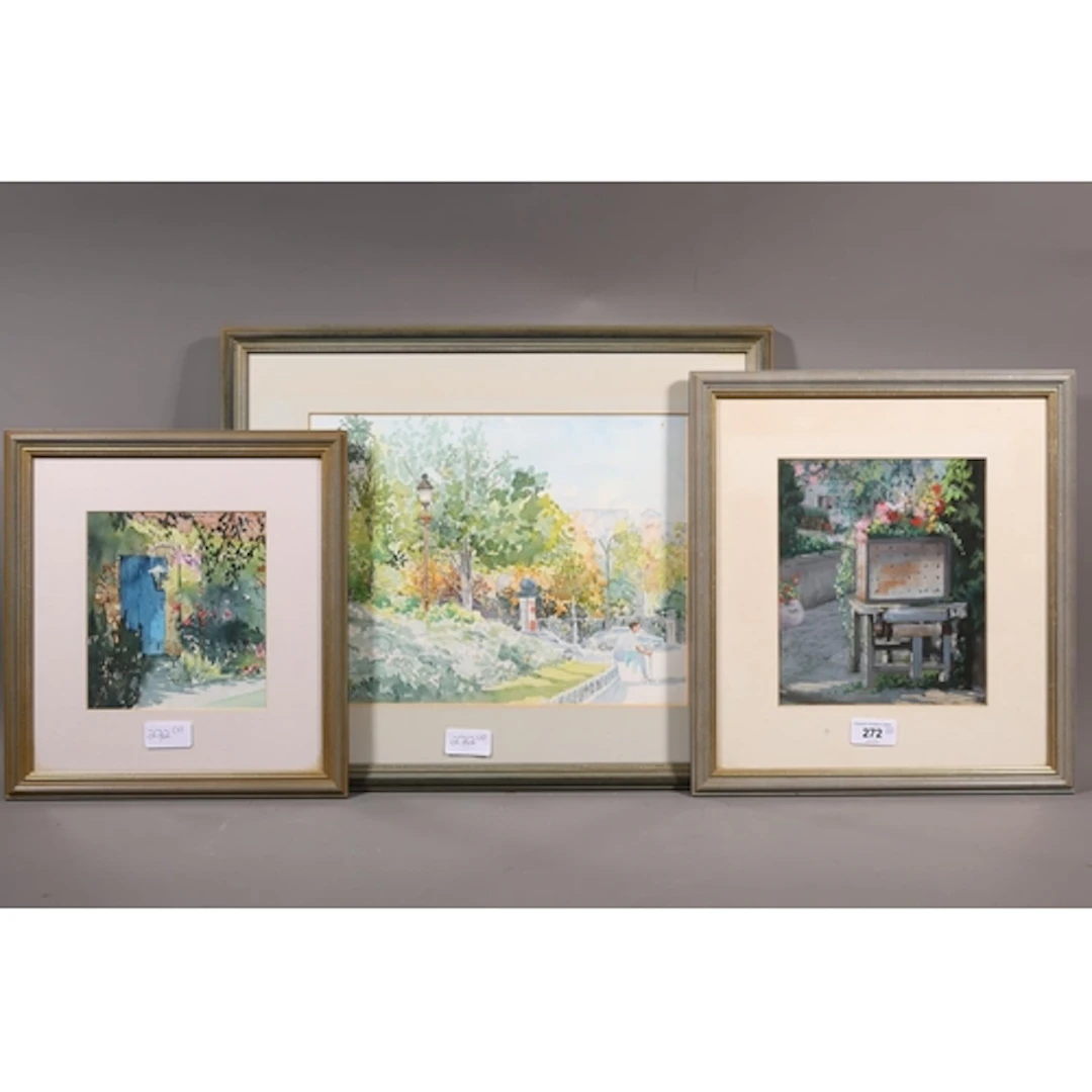 YVONNE TURNBULL, Wine Press at Baudrieres, pastel painting, ...