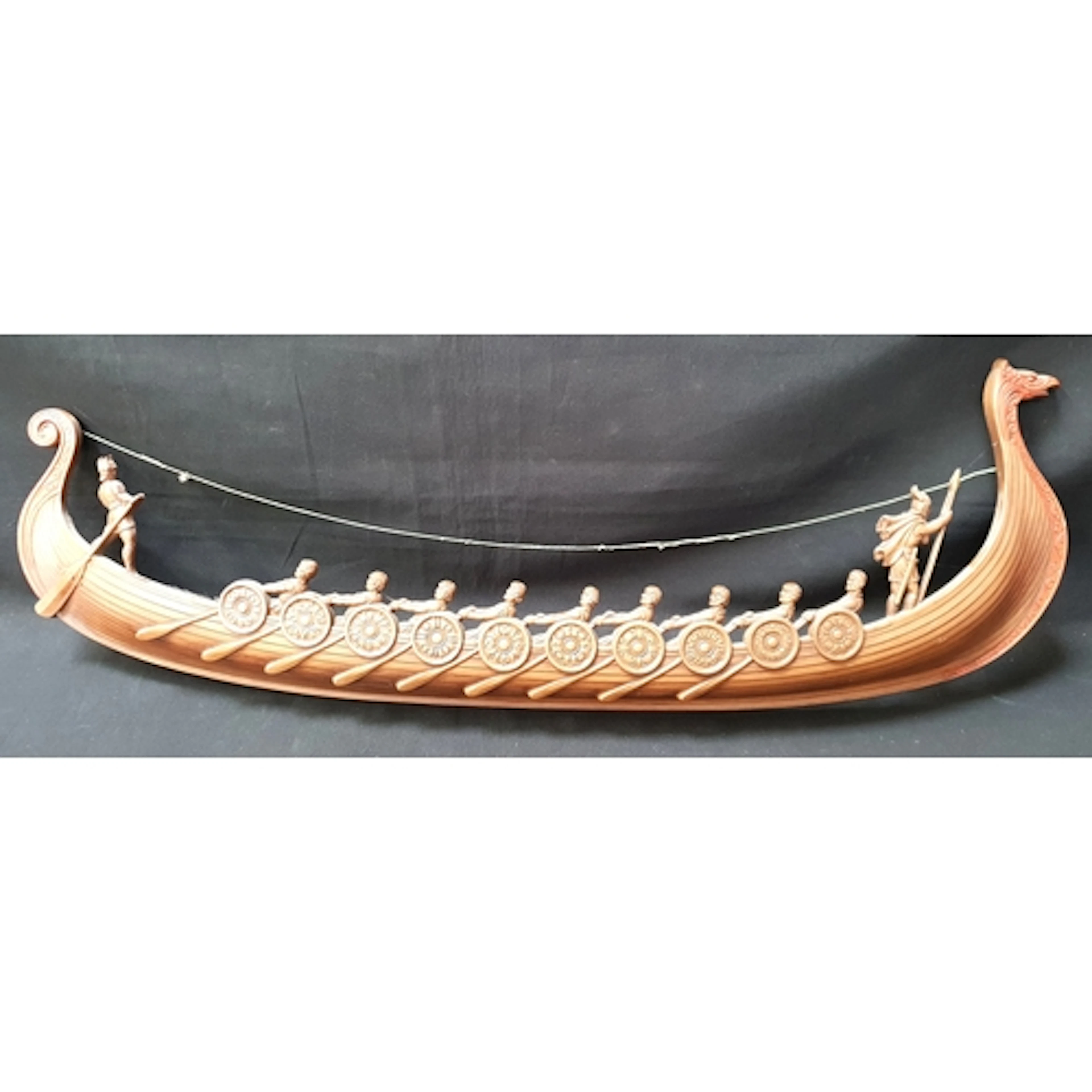 SYROCO CARVED WOODEN WALL ORNAMENT in the form of a Viking l...