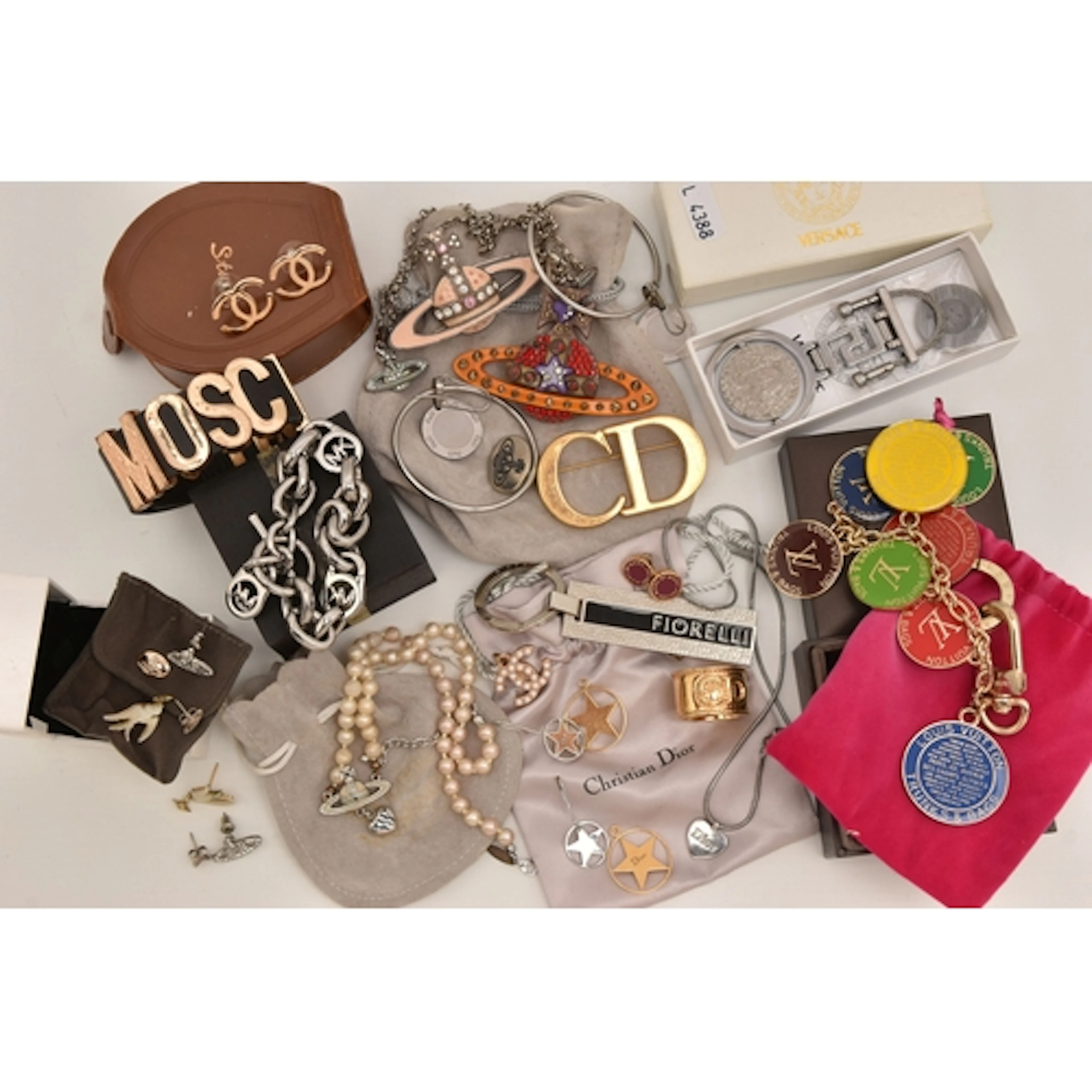 AN ASSORTMENT OF BRANDED COSTUME JEWELLERY , assorted earrin...