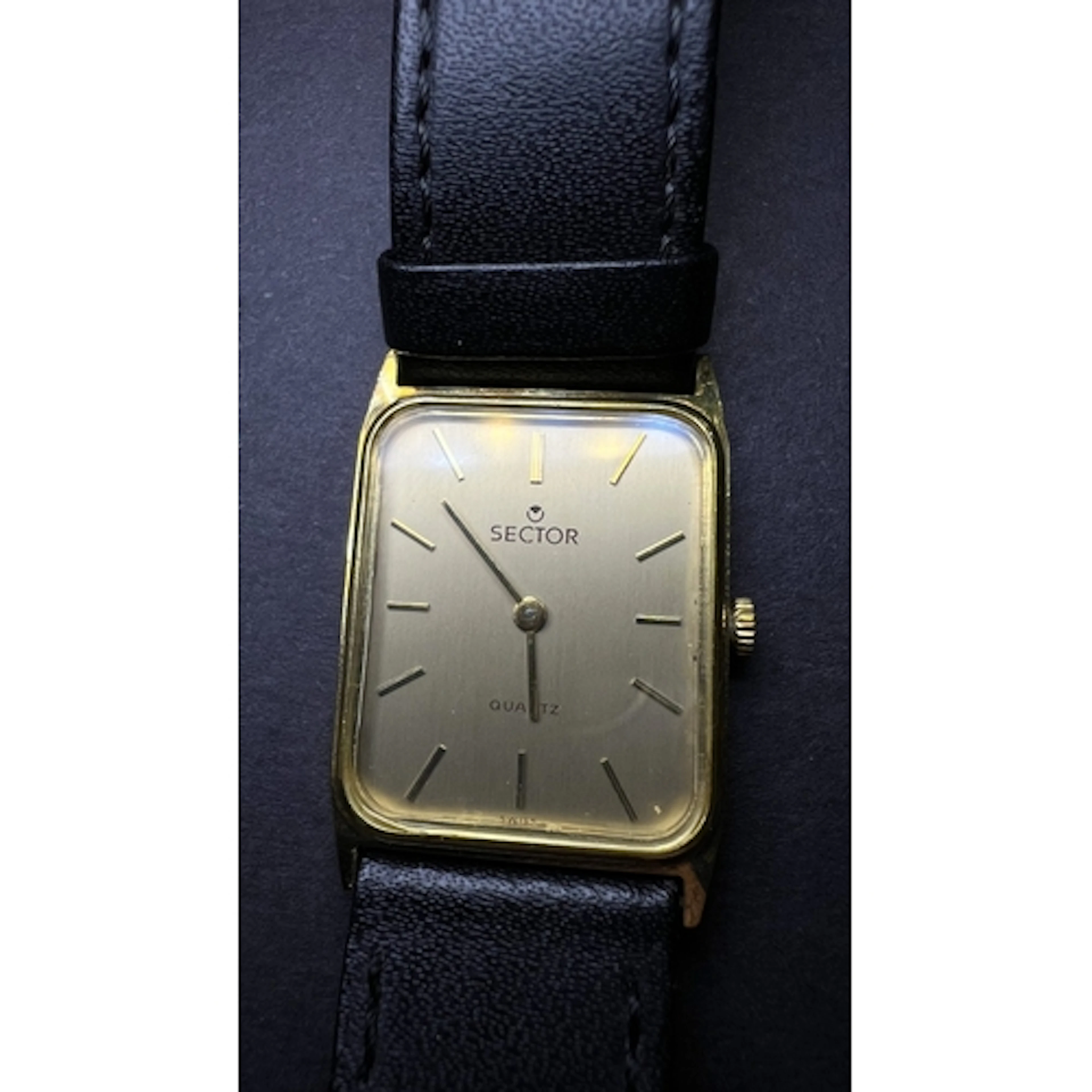 A lady's Sector Quartz wrist watch, case back stamped '750',...