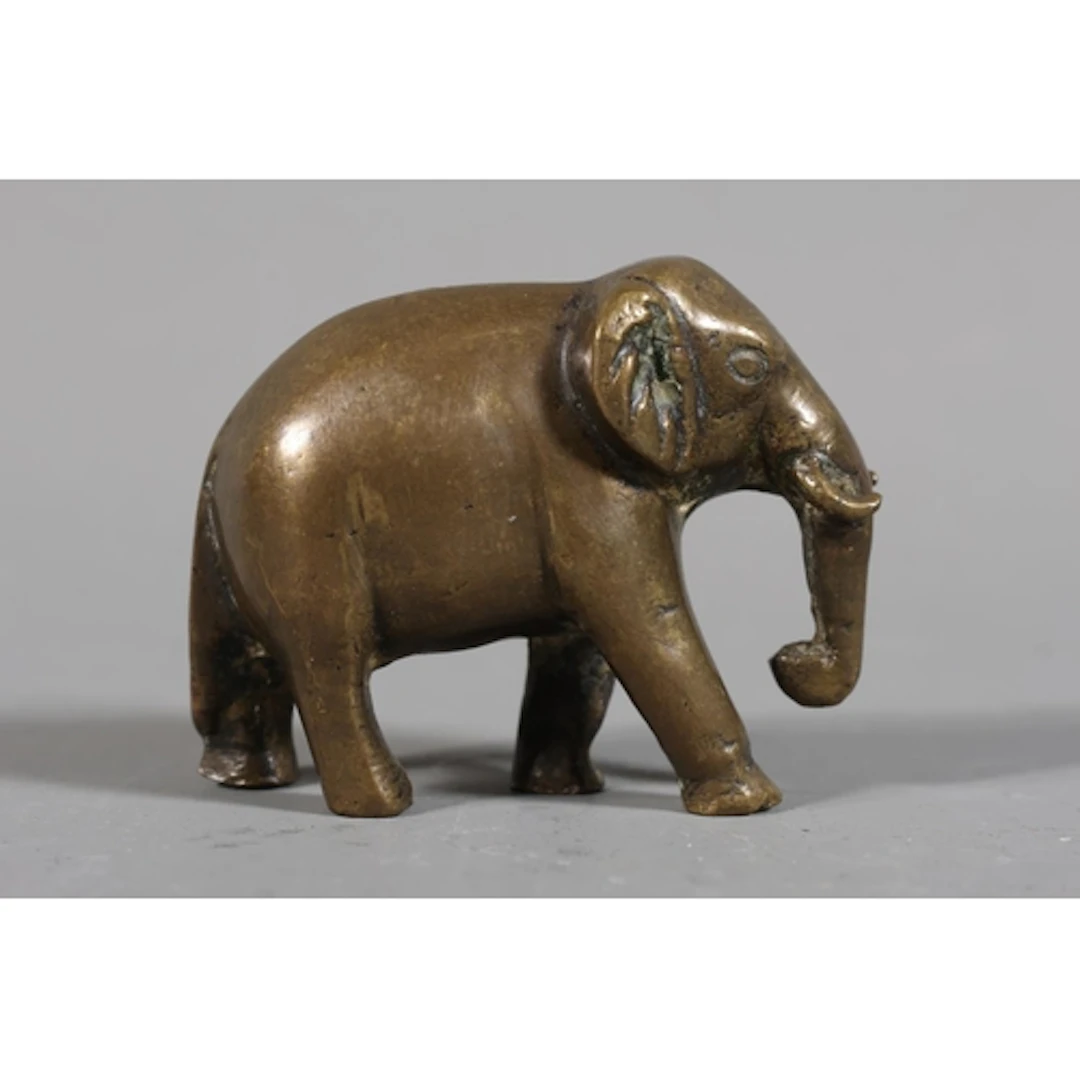 Brass miniature model of an elephant.