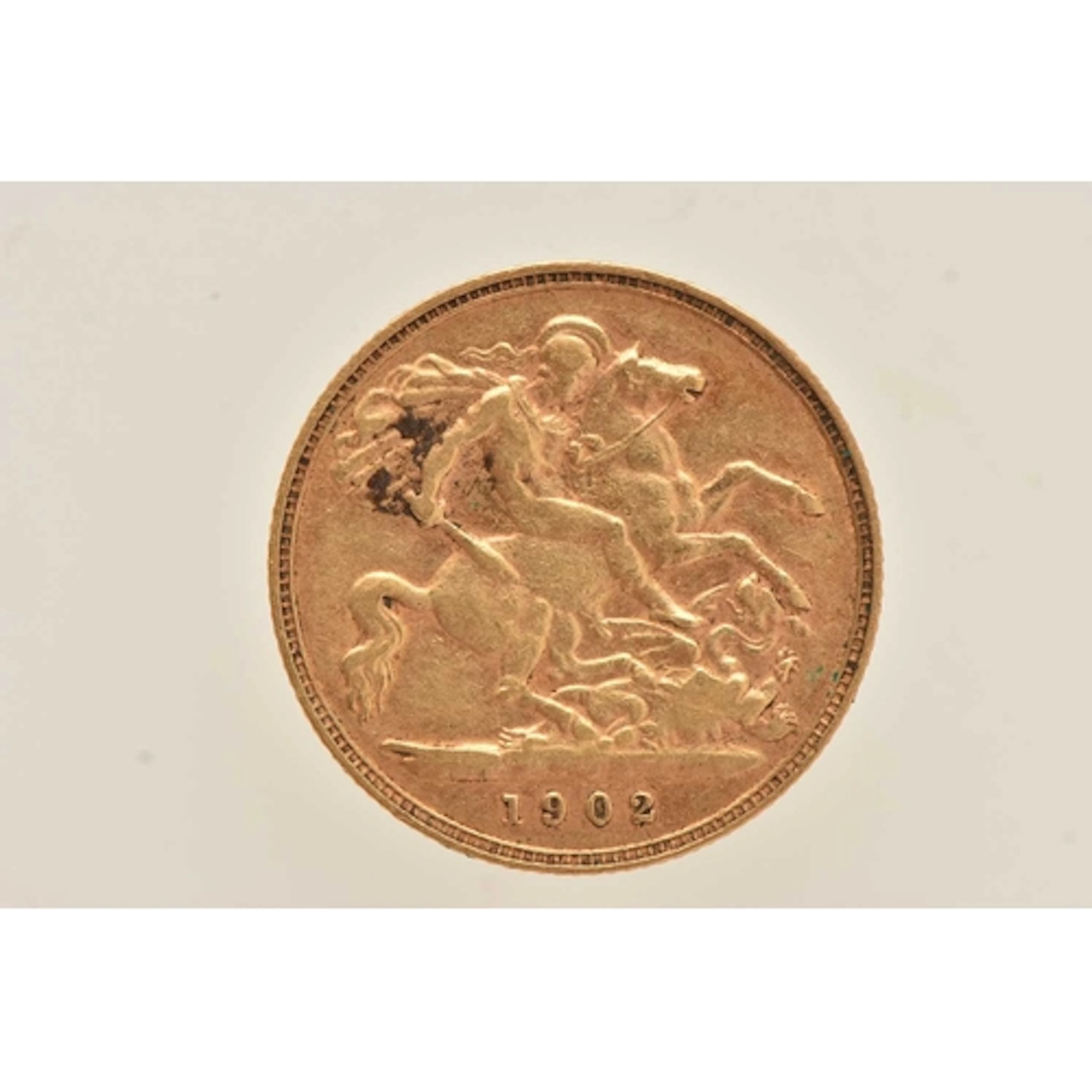 1902 HALF GOLD SOVEREIGN COIN, Edward VII, approximate diame...