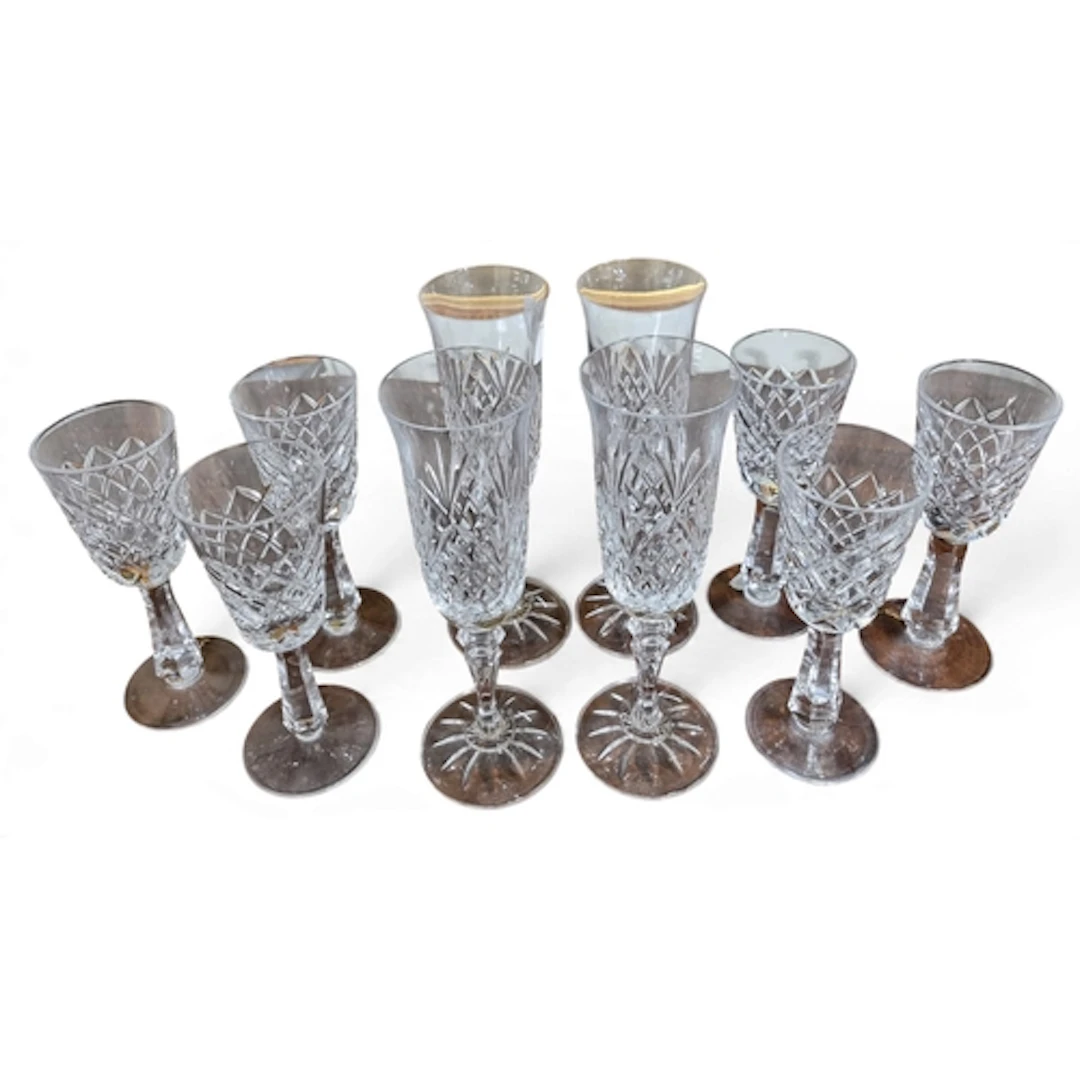 A quantity of Crystal Glasses some possibly Waterford.