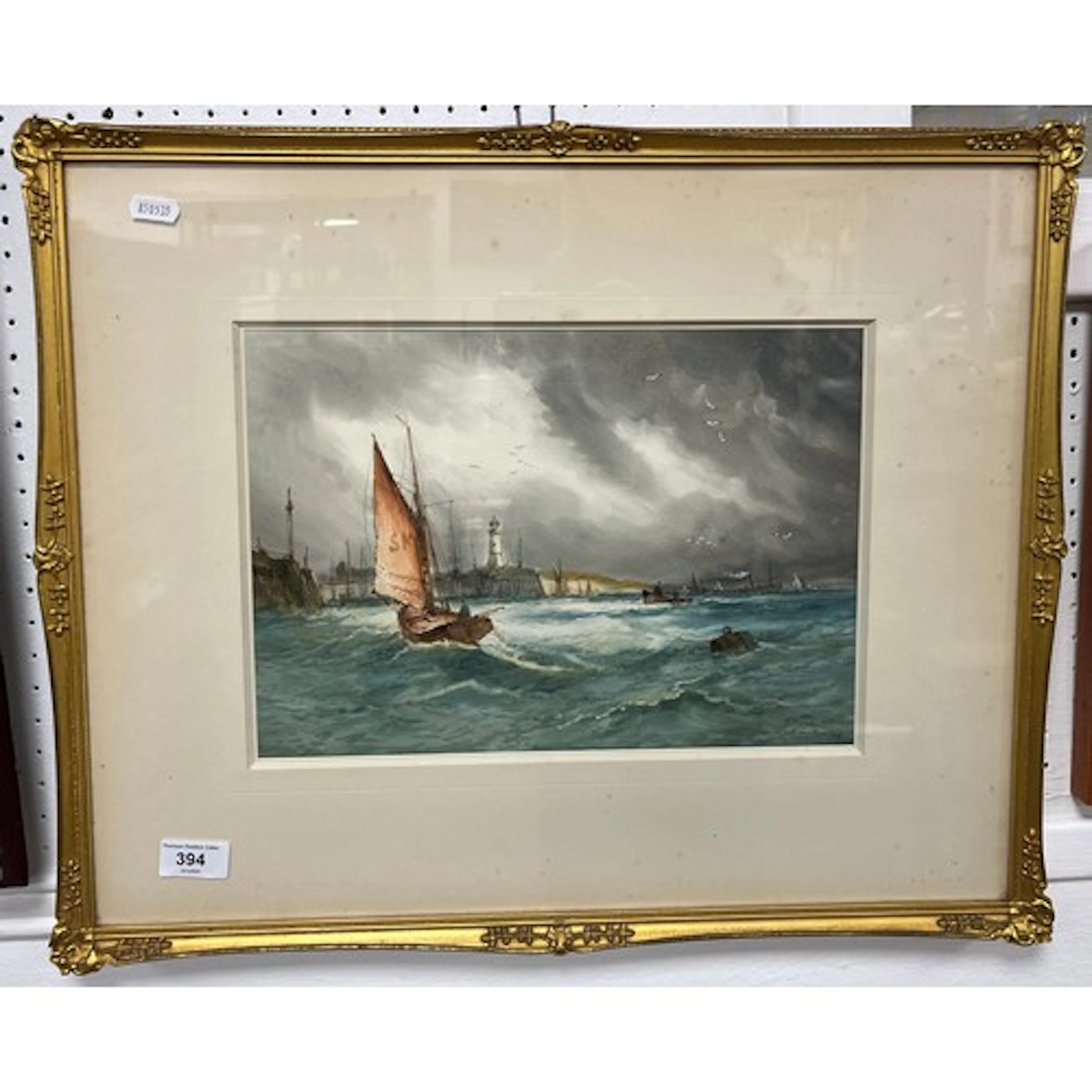 Charles McKinley, Boats in the Harbour, Watercolour, signed ...