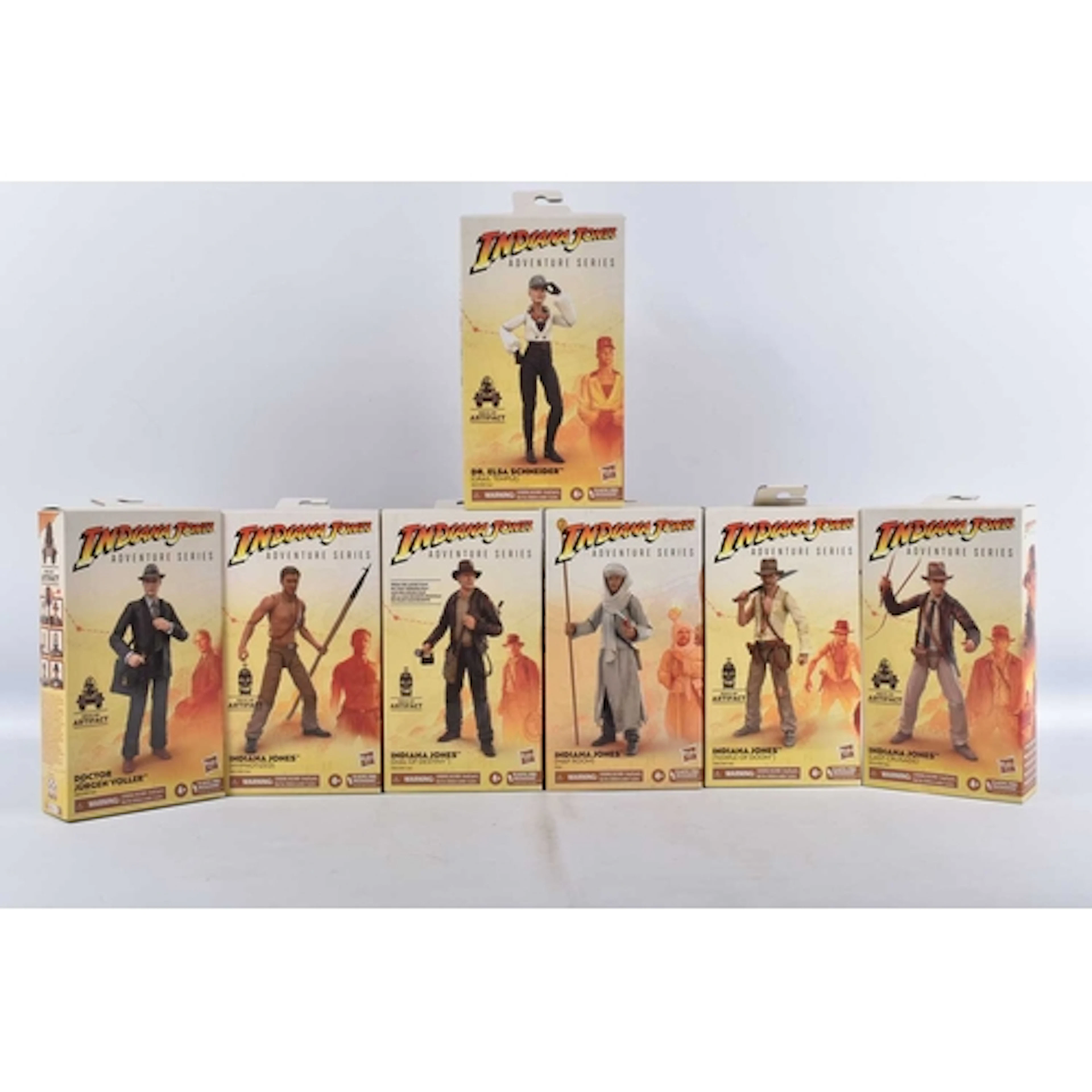 SEVEN BOXED DISNEY HASBRO INDIANA JONES ADVENTURE SERIES FIG...