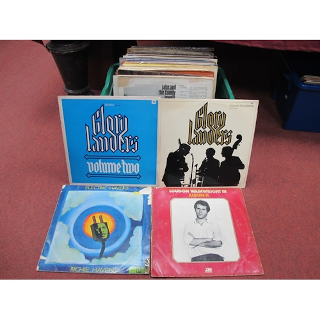 Lot of 60+ Collectable Folk, Blues, Country & Jazz LPs. Incl...