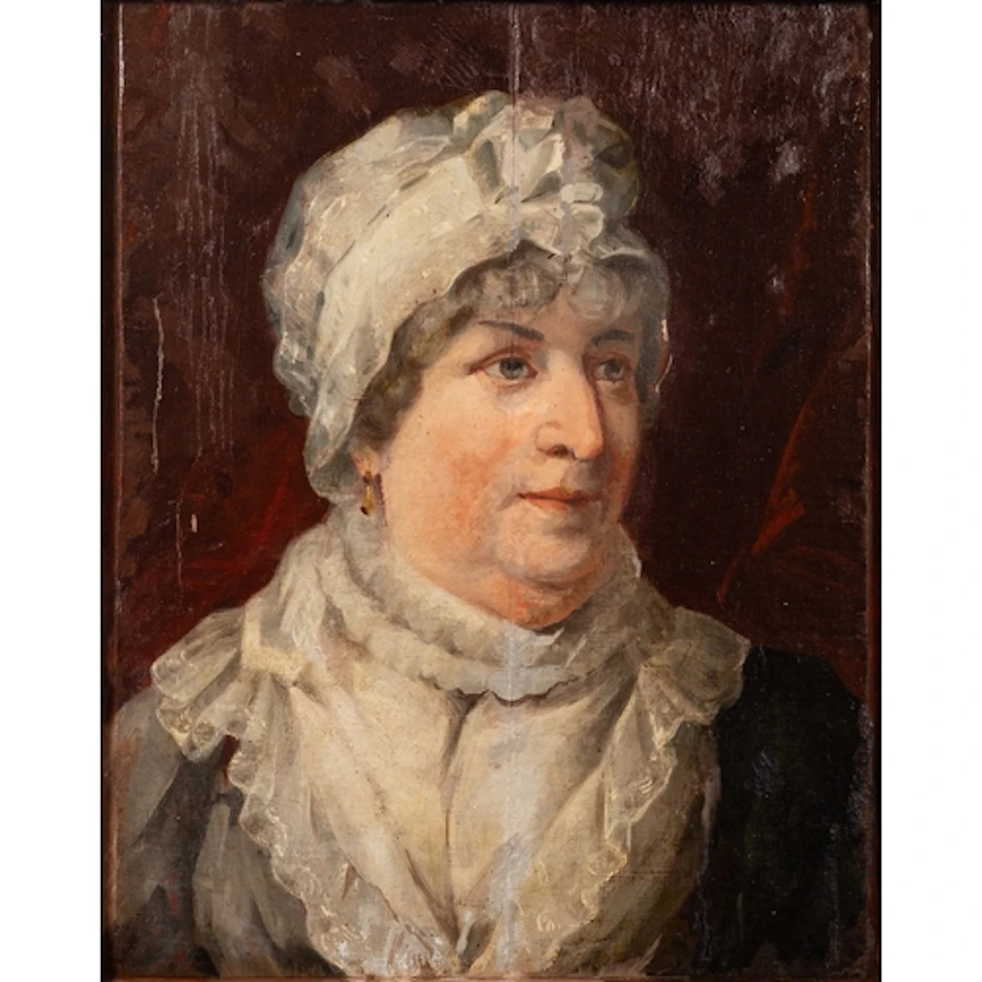 19th Century British school - Study of a lady - Oil on can...