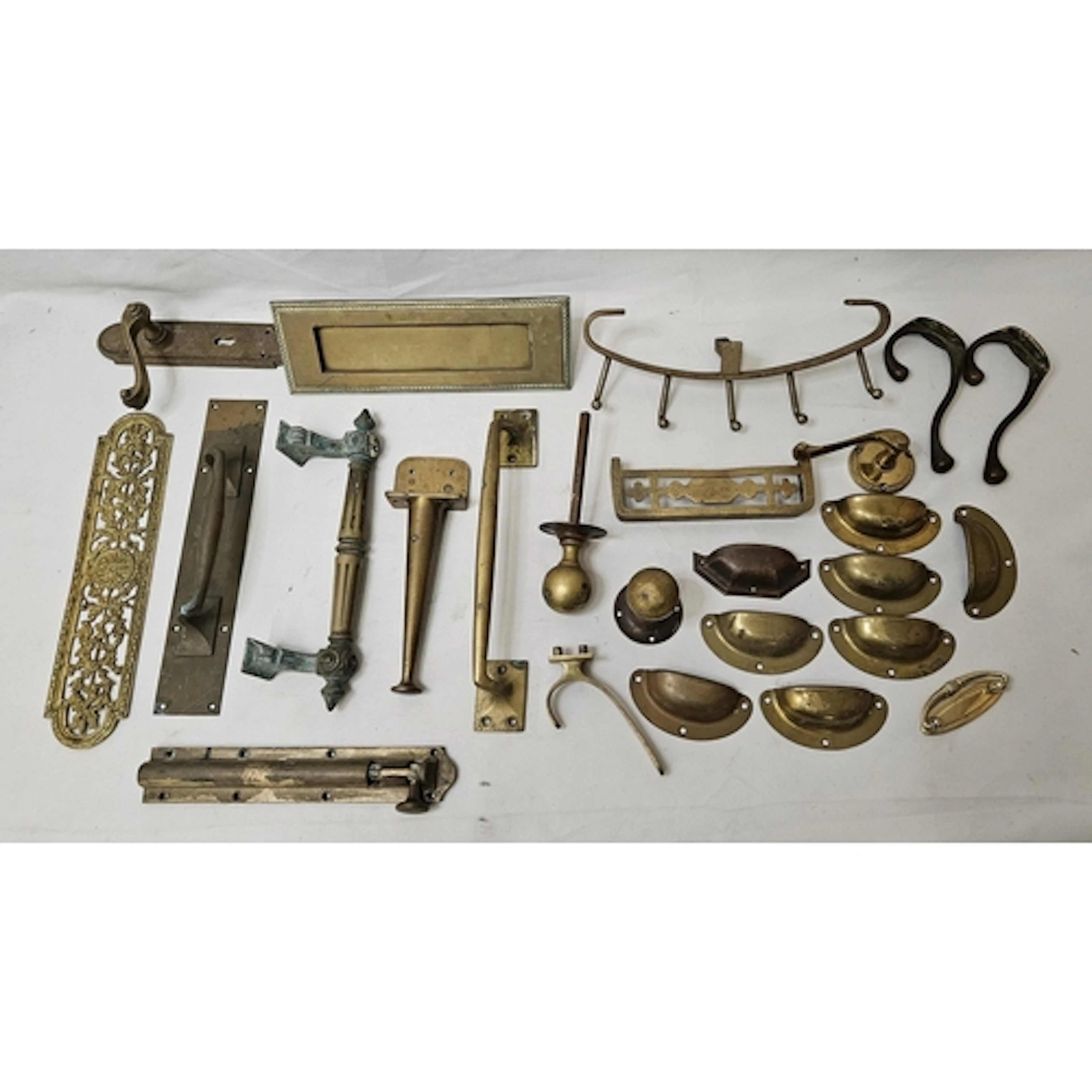 Various Door Furniture incl. letter boxes, decorative door h...