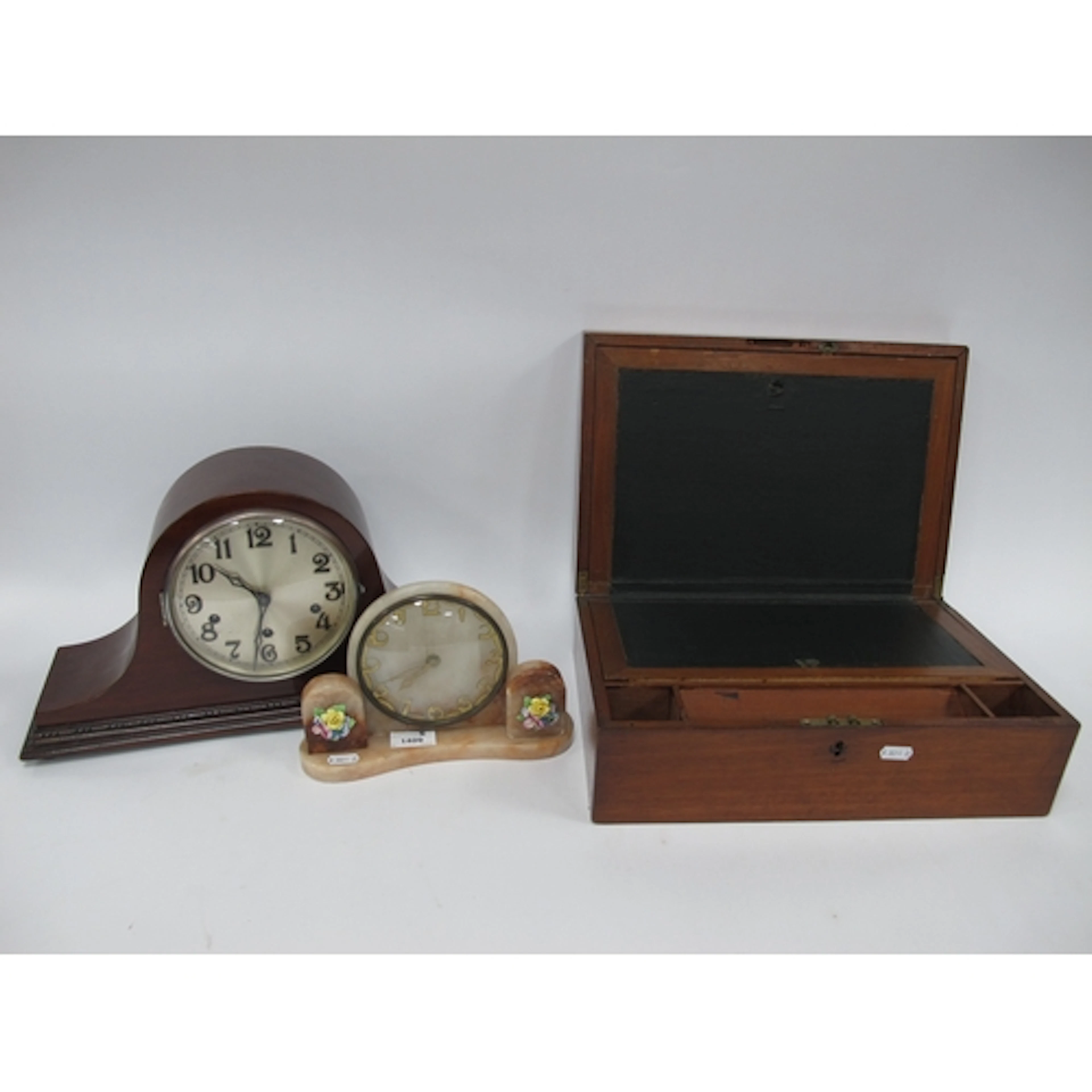Vintage wooden writing slope, German Kienzle wooden cased ma...