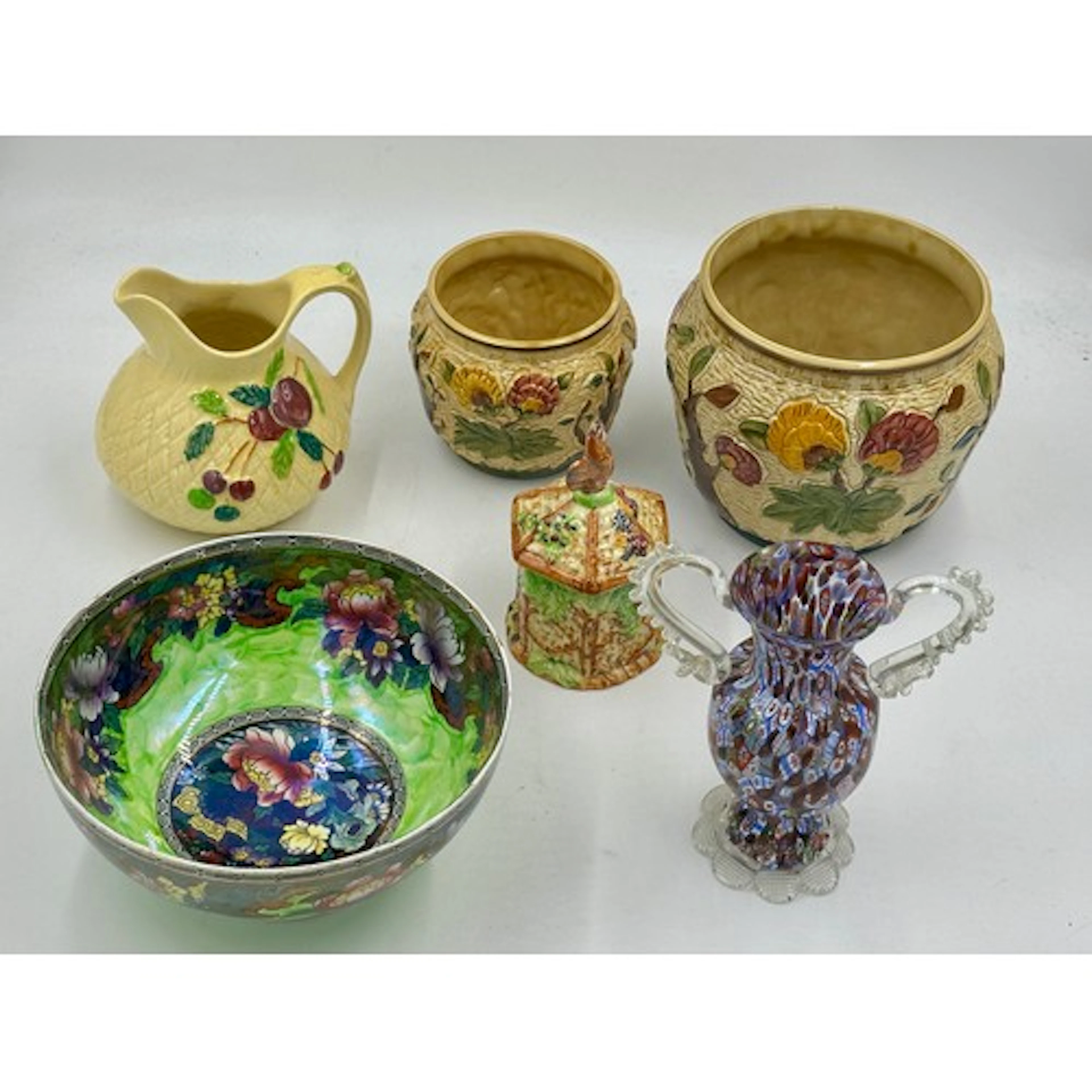 A circular Maling lustre bowl 6023 21.5 w x 10cm h, 2 x H J ...