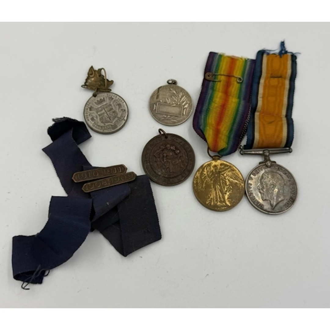 A selection of military medals and commemoratives including ...