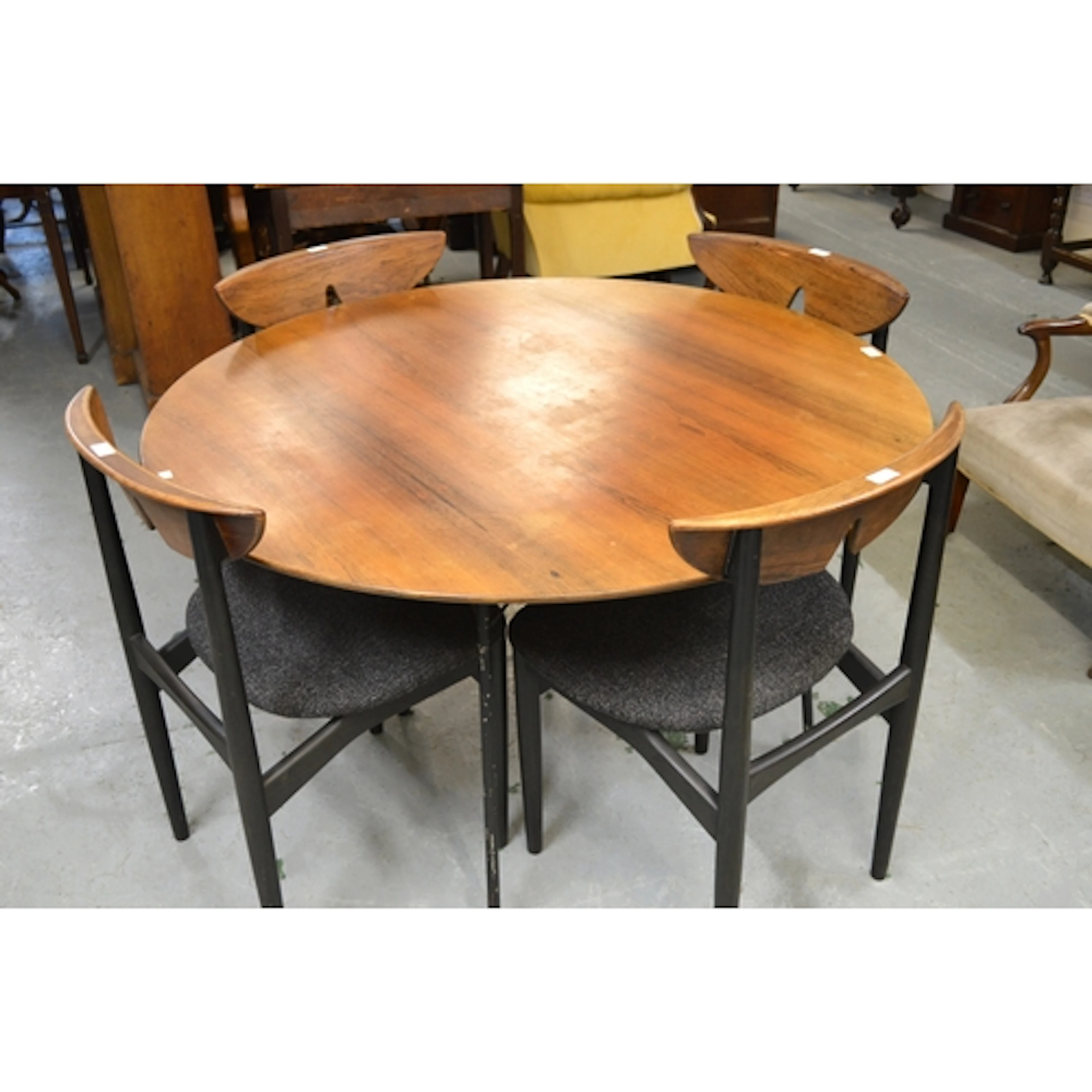 Kurt Ostervig for Mobel Fabrik, set of four exotic hardwood ...