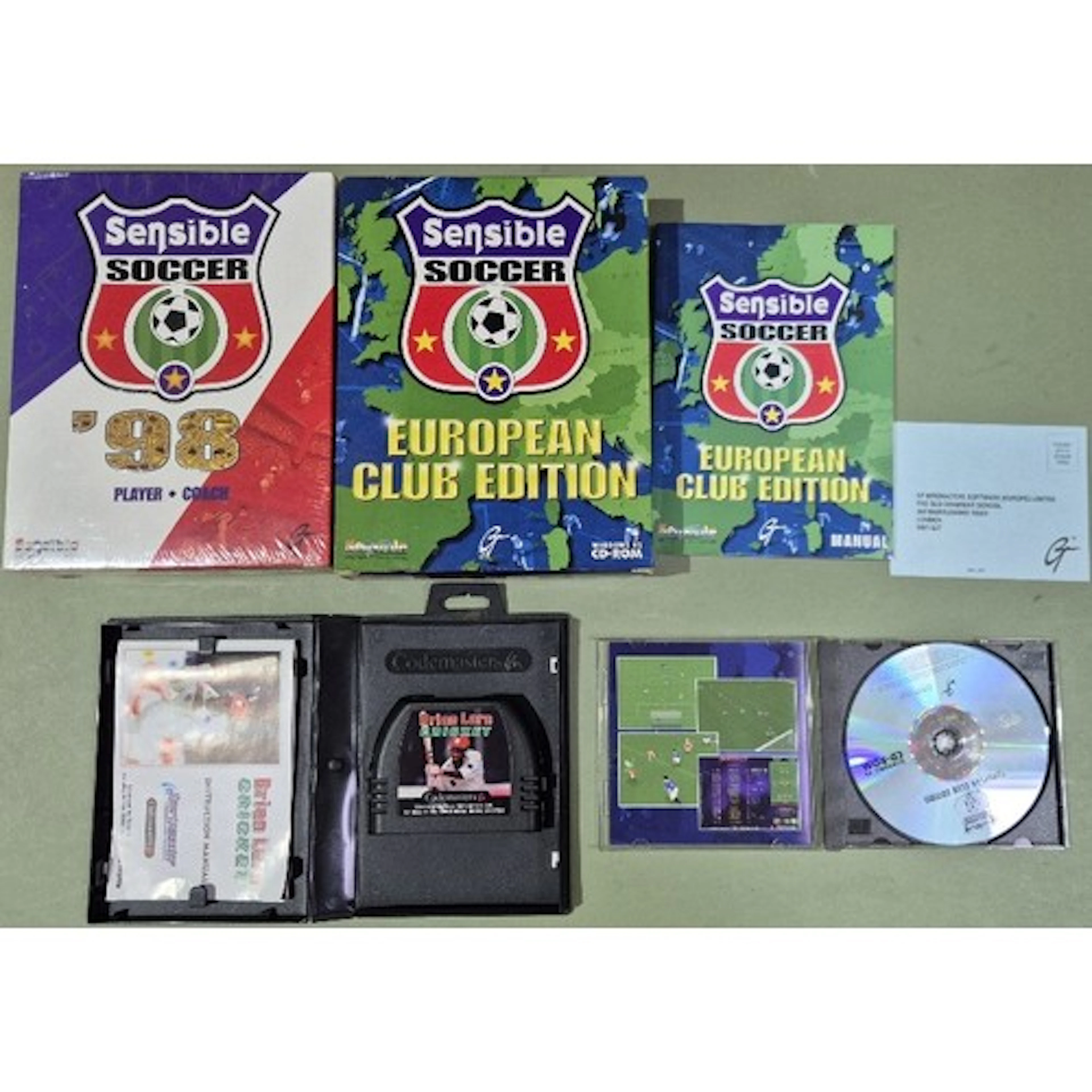 Three vintage computer games comprising of a sealed Sensible...