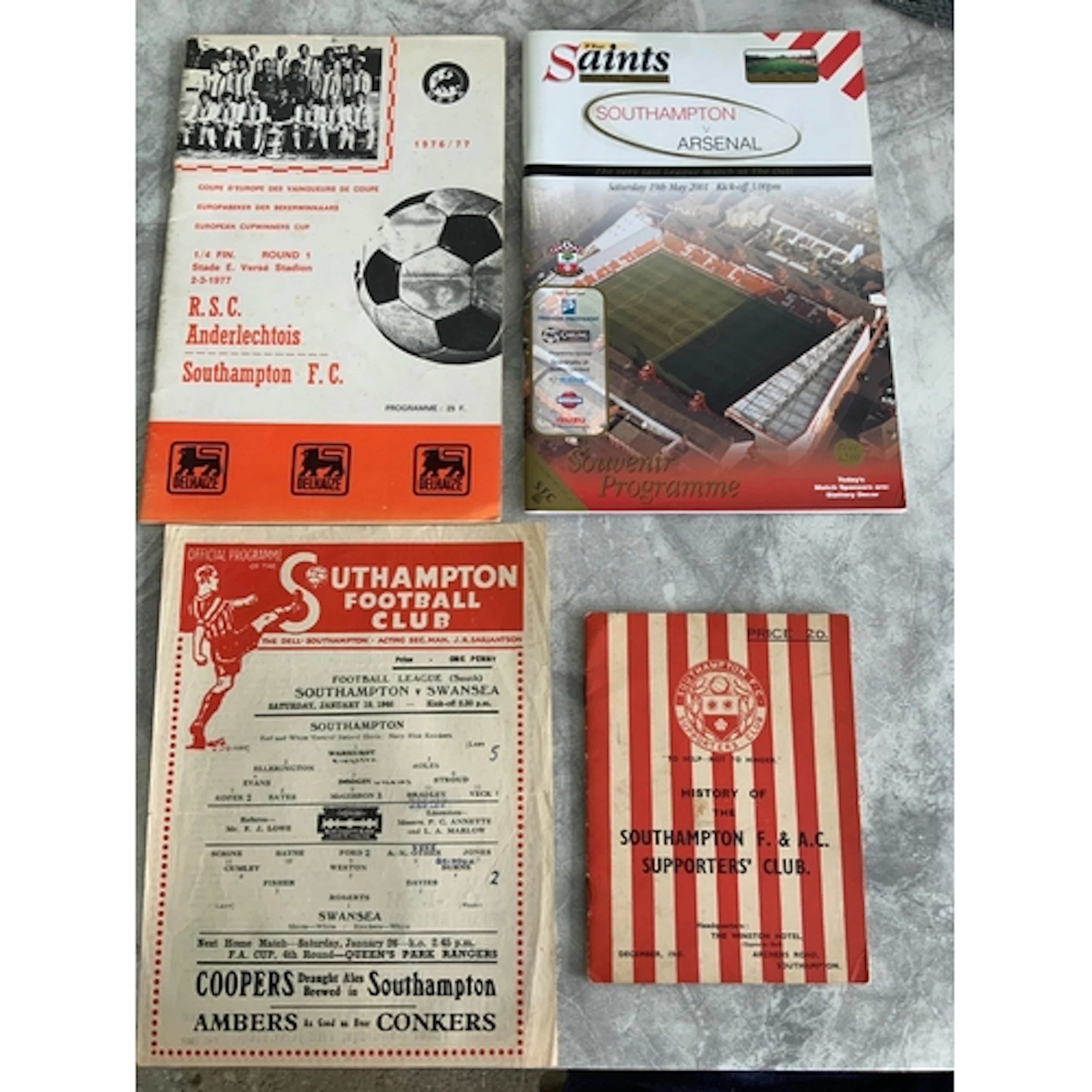 45/46 Southampton Football Programme + Handbook: Home single...