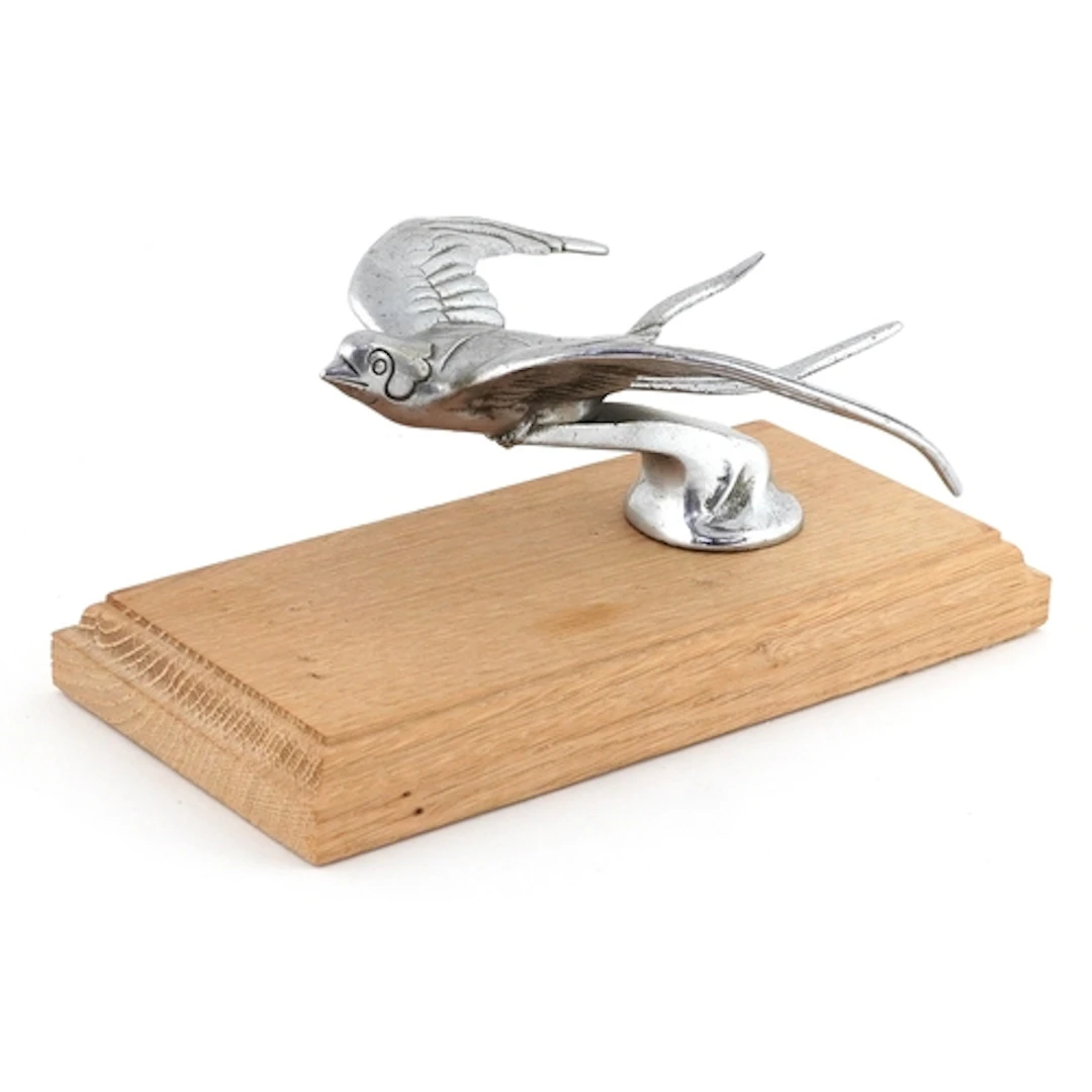 Vintage Austin 7 chromed swallow style hood ornament/car mas...