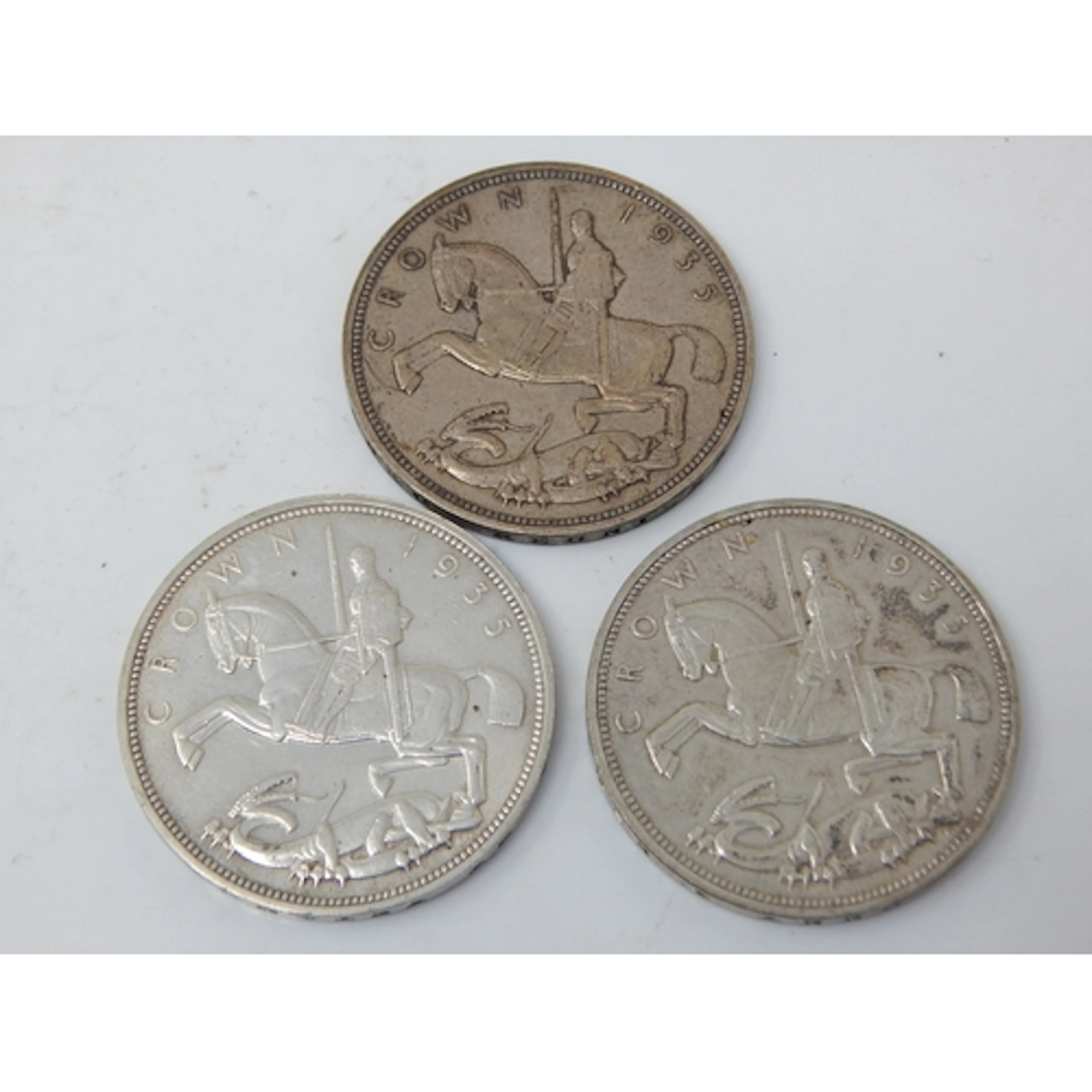 KGV 1935 Silver Rocking Horse Crowns (3)