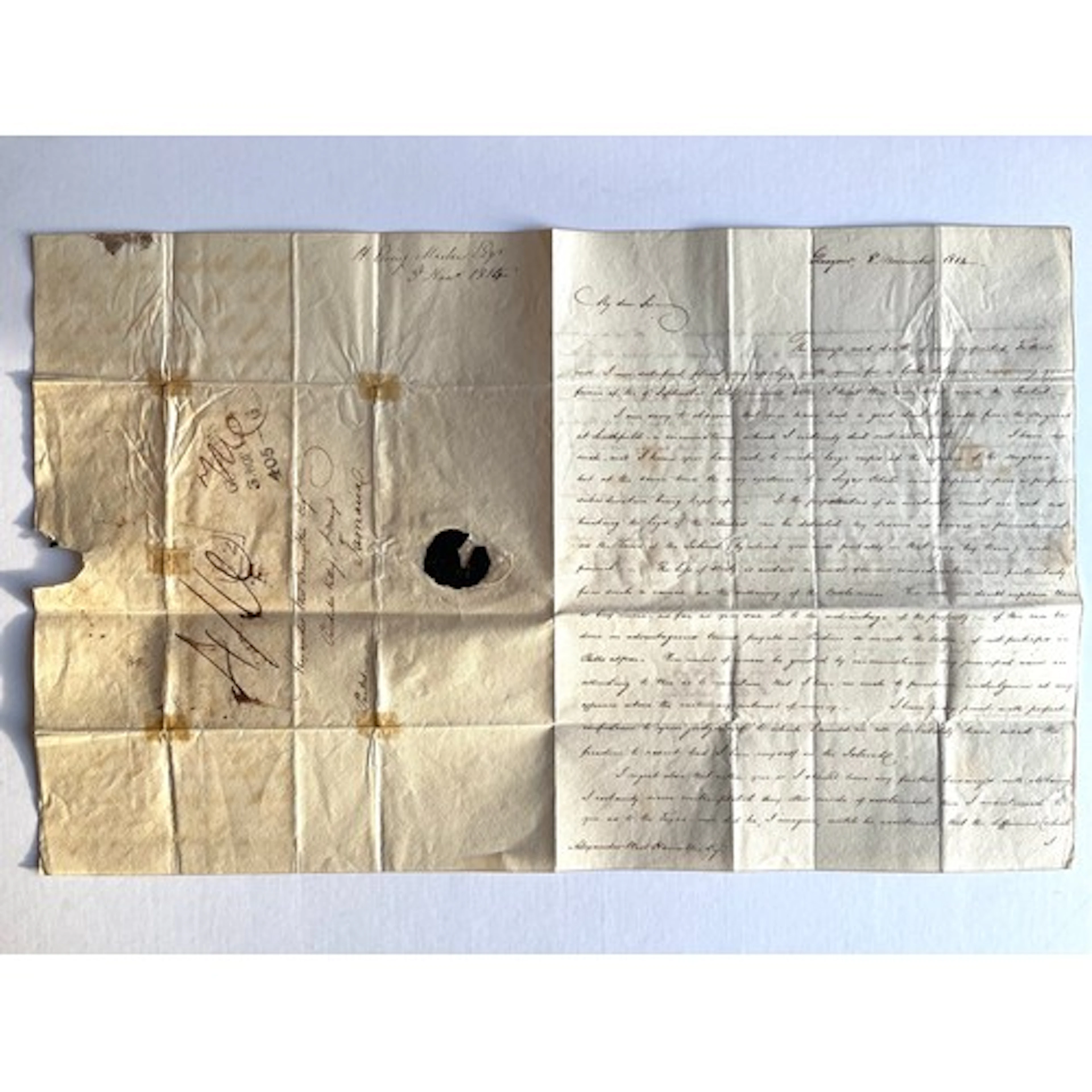 Entire letter to Jamaica to Alexander West Hamilton, Pembert...