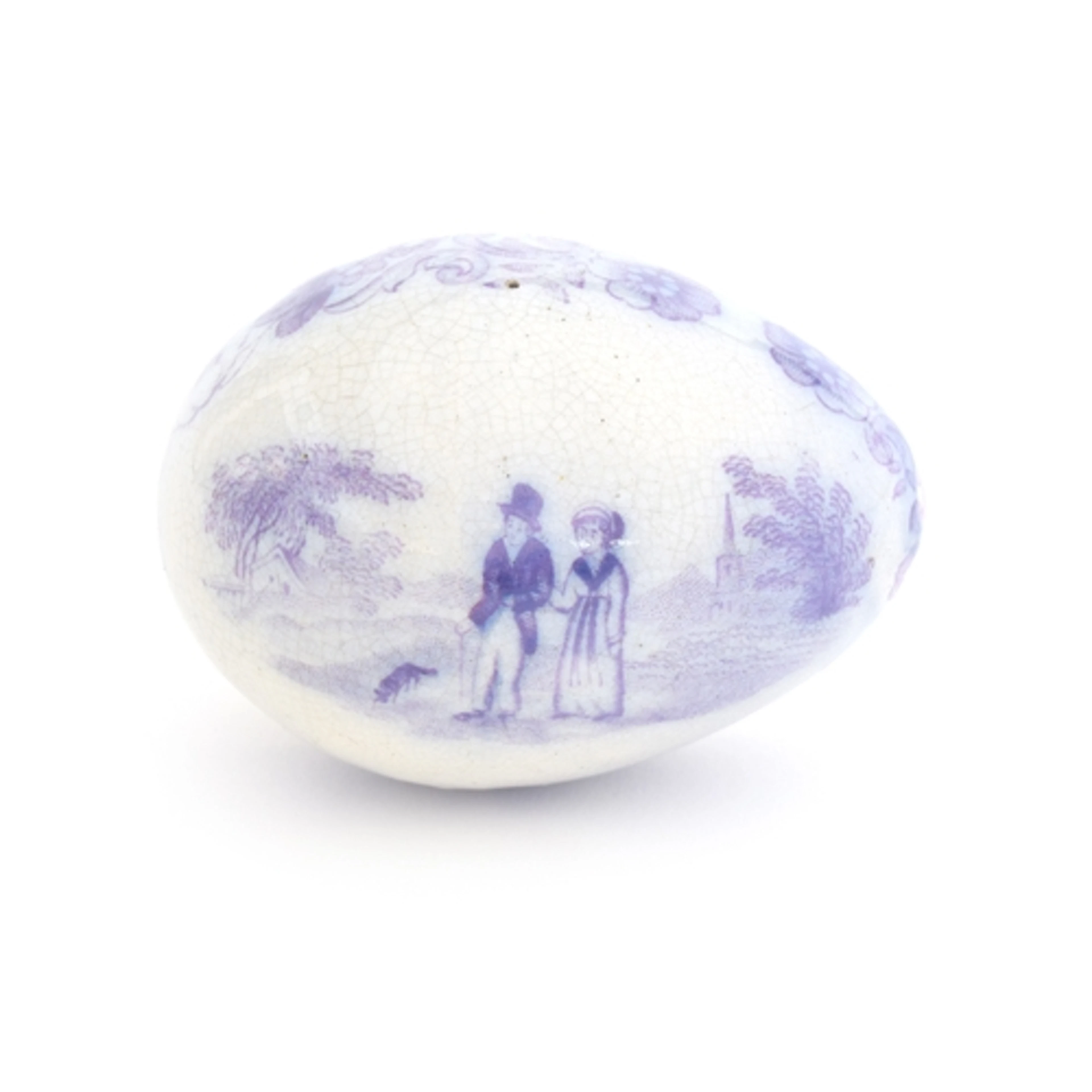 A 19th century Staffordshire or Whitehaven Pottery darning o...