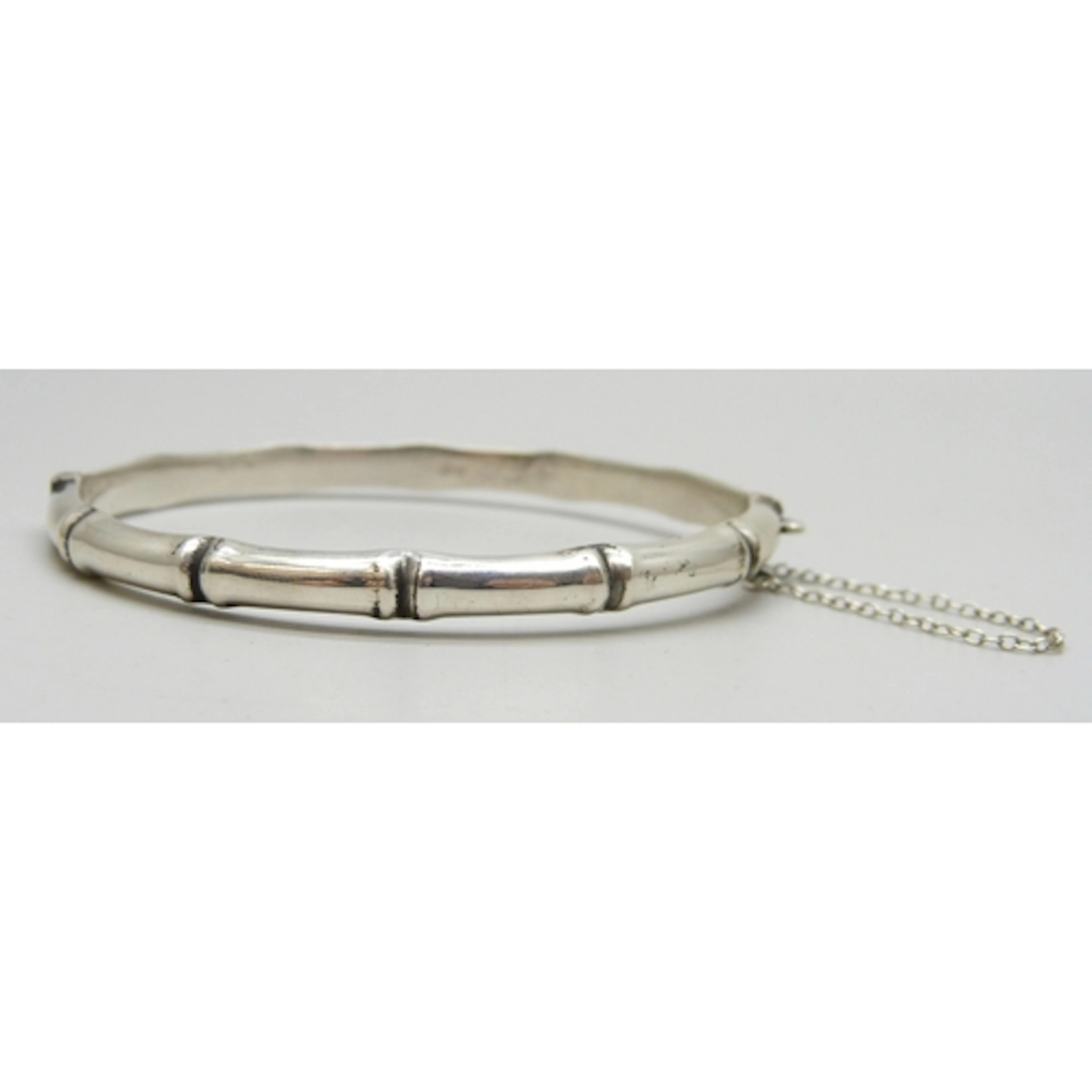 A silver bamboo design bangle, Joseph Smith & Sons, Birmingh...