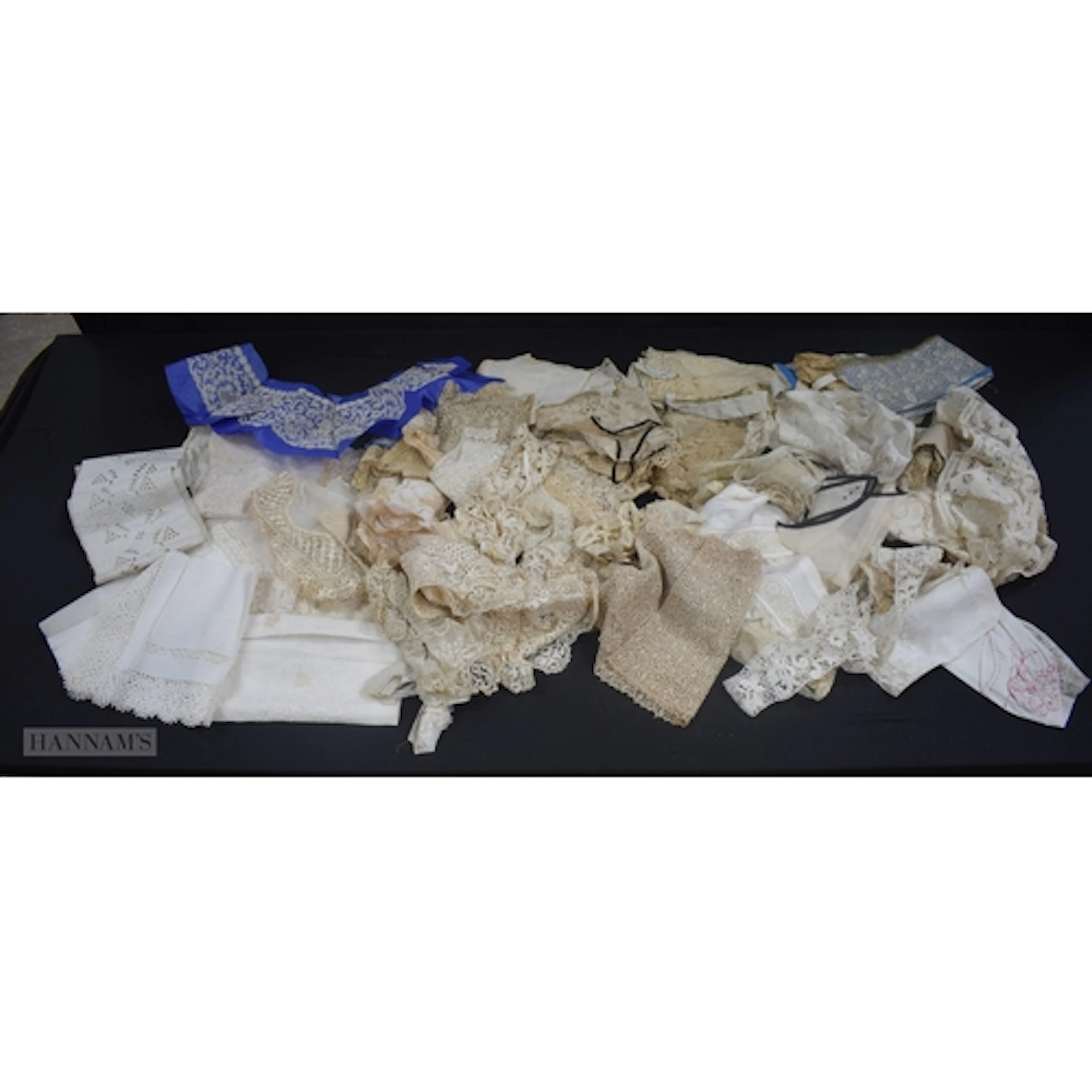 A collection of antique embroidery and fabrics (Qty)
