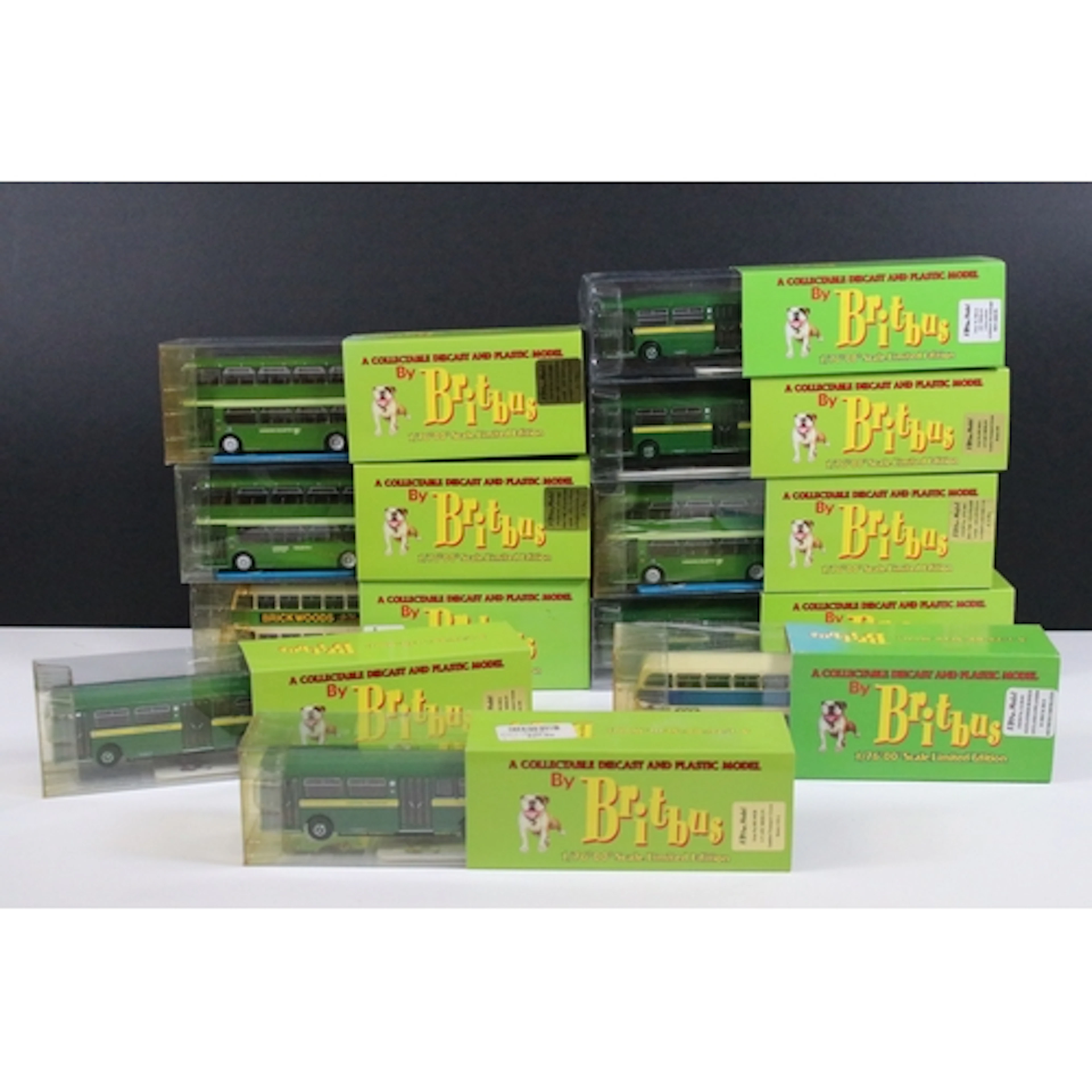 Ten boxed Britbus diecast model buses to include AN1-001 PRV...