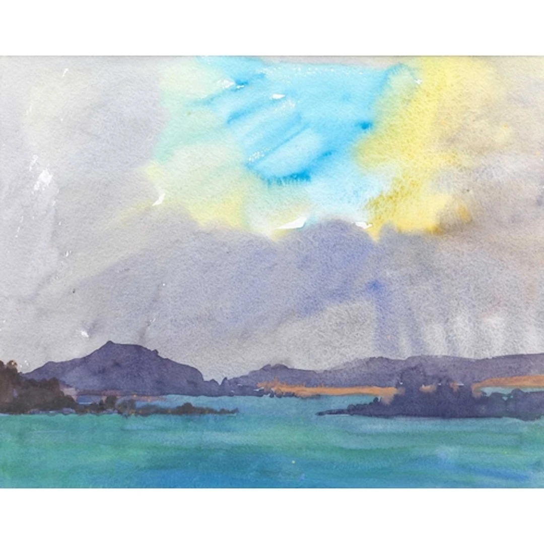 § John MILLER (1931-2002) Cloud Break, Tresco Gouache, stam...