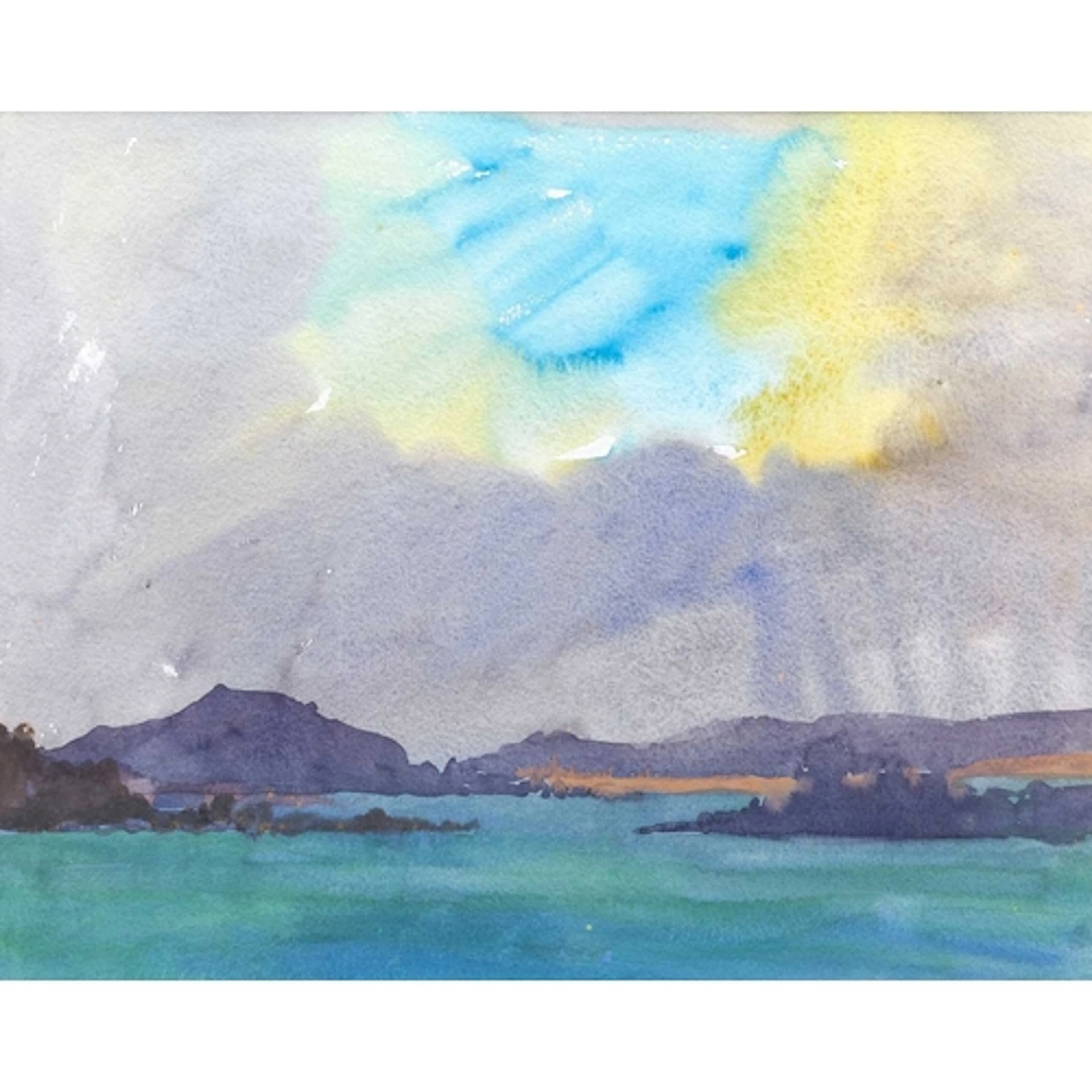 § John MILLER (1931-2002) Cloud Break, Tresco Gouache, stam...