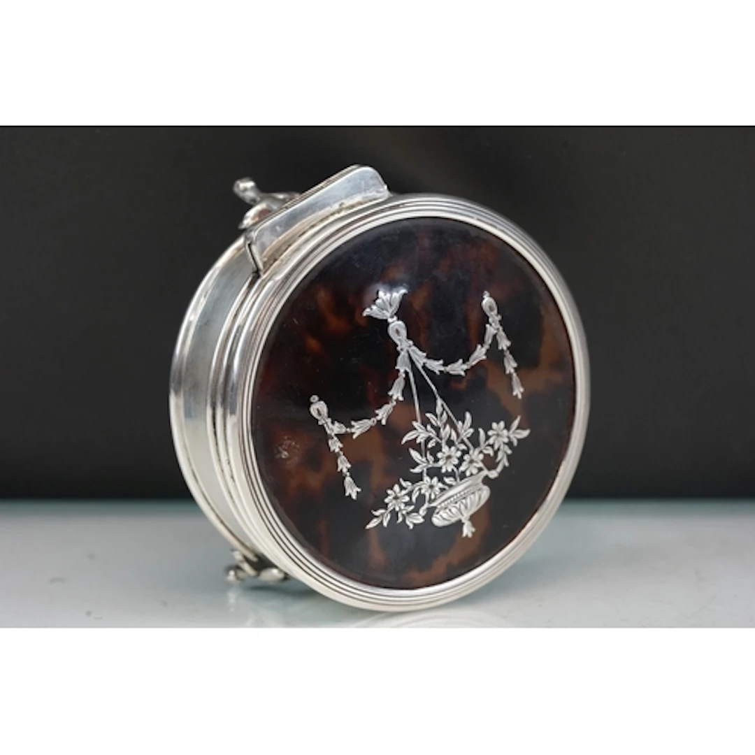 Early 20th century Mappin & Webb silver and tortoiseshell ci...