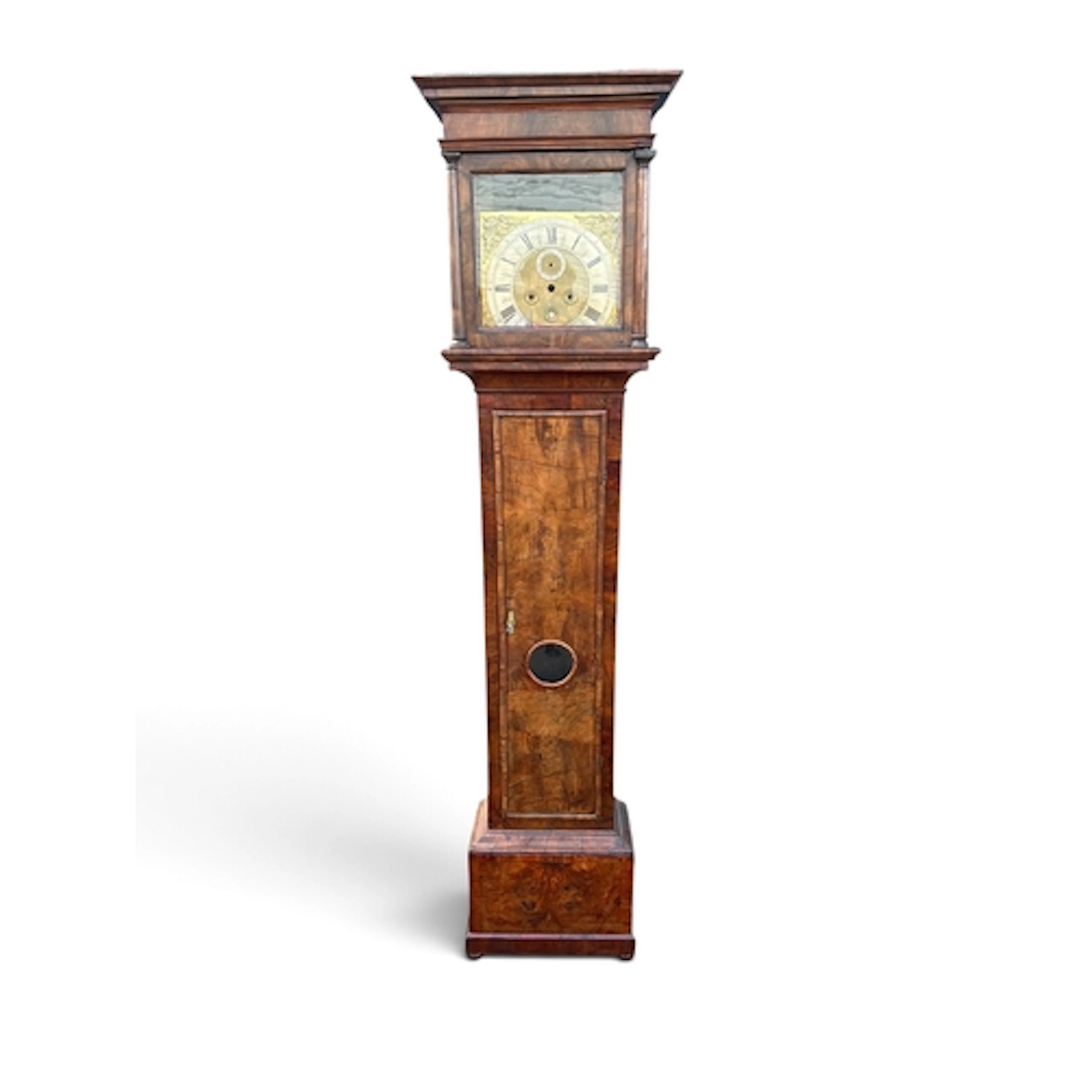 SAMUELL HOLLYAR, LONDON: A LATE 17TH CENTURY WALNUT LONGCASE...